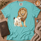 Lion&Lamb Image T-Shirt | Christian Faith Graphic Tee