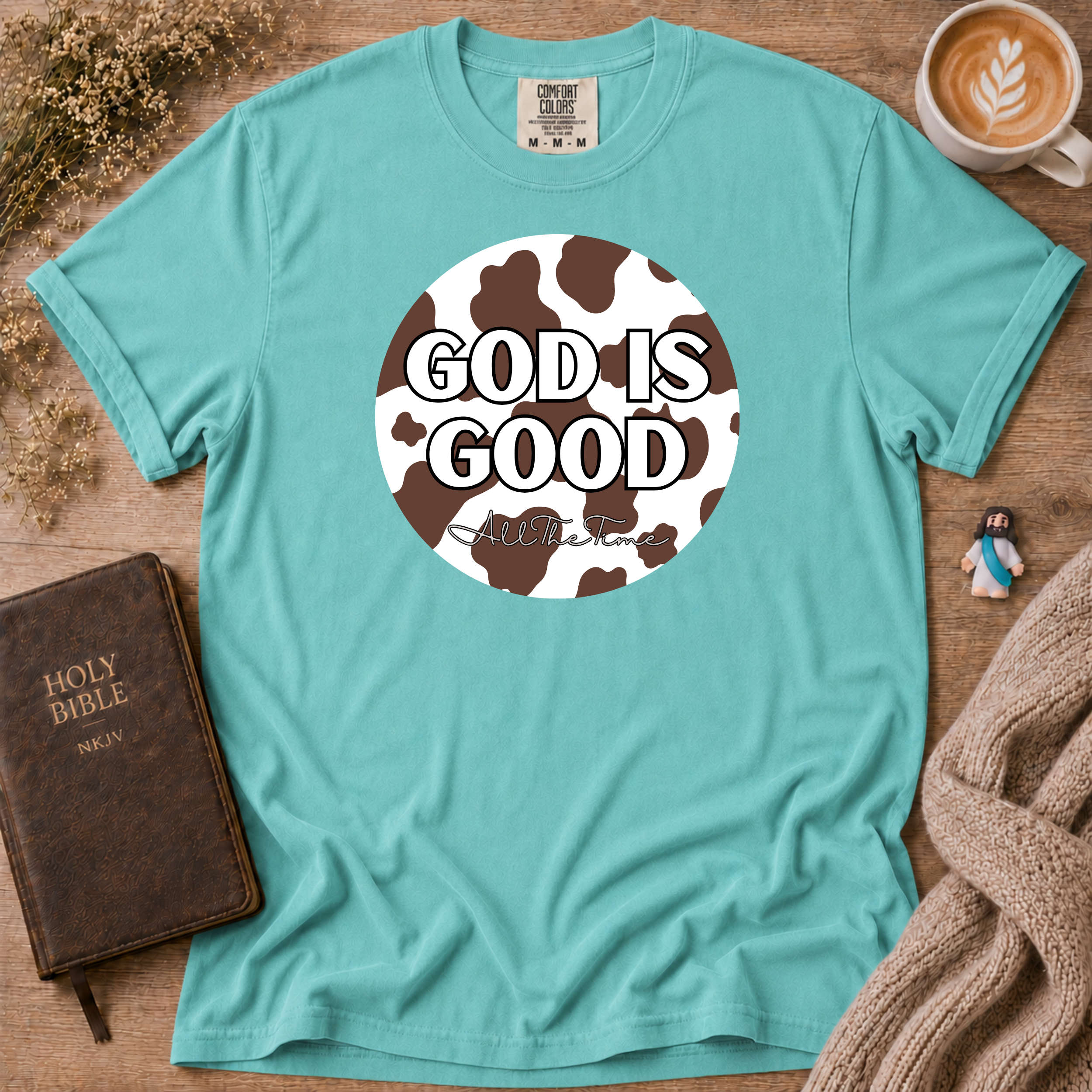 God Is Good Cowhide T-Shirt | Christian Faith Graphic Tee