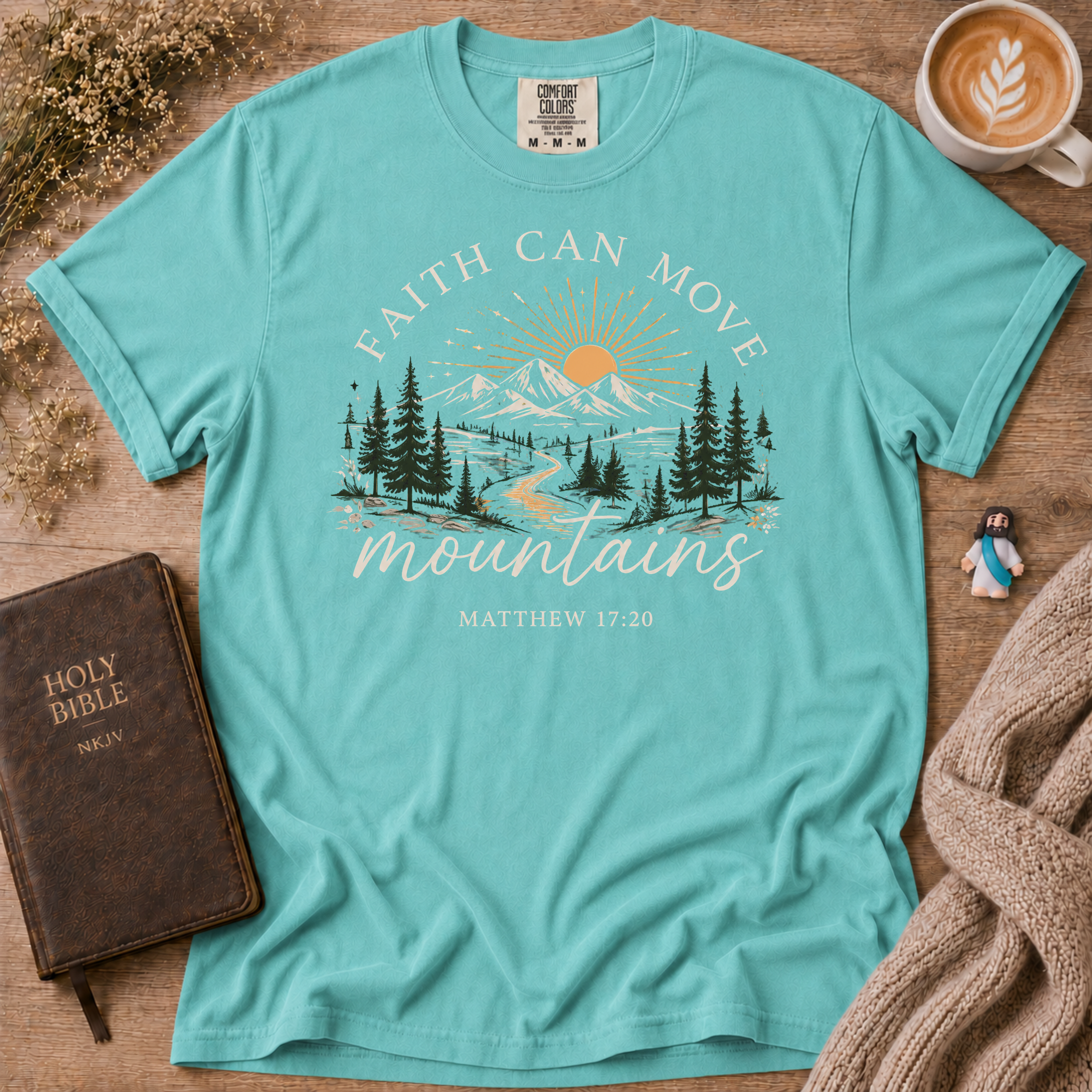 Faith Can Move Mountains T-Shirt | Christian Faith Graphic Tee