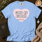 God Is Good Pink Leopard T-Shirt | Christian Faith Graphic Tee