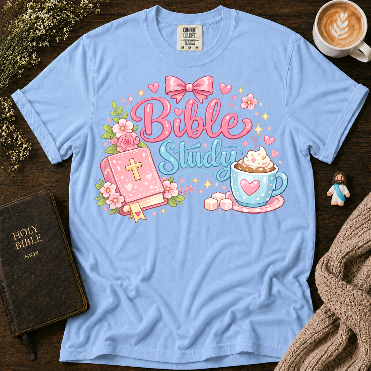 Bible Study Hot CoCo T-Shirt | Christian Faith Graphic Tee
