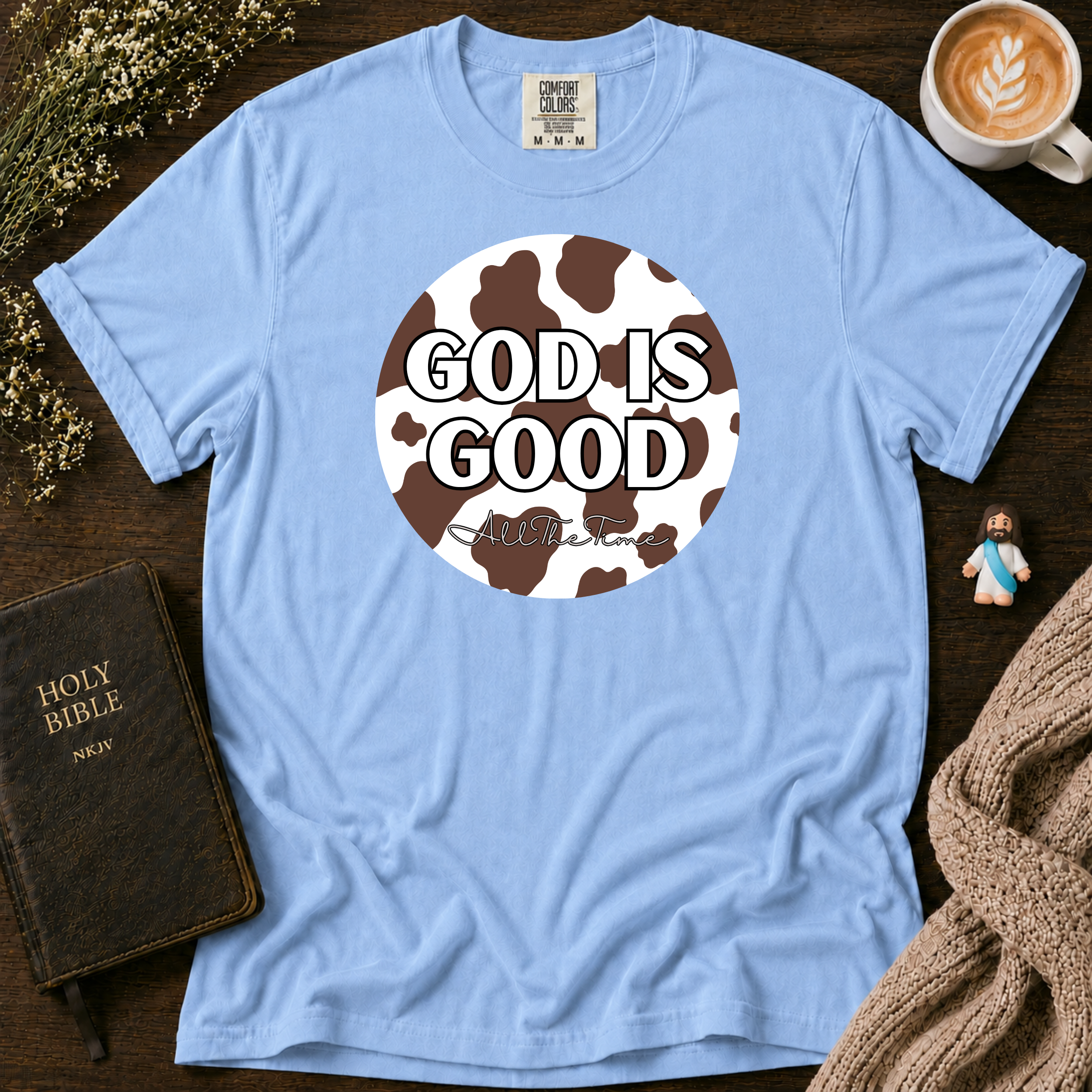 God Is Good Cowhide T-Shirt | Christian Faith Graphic Tee