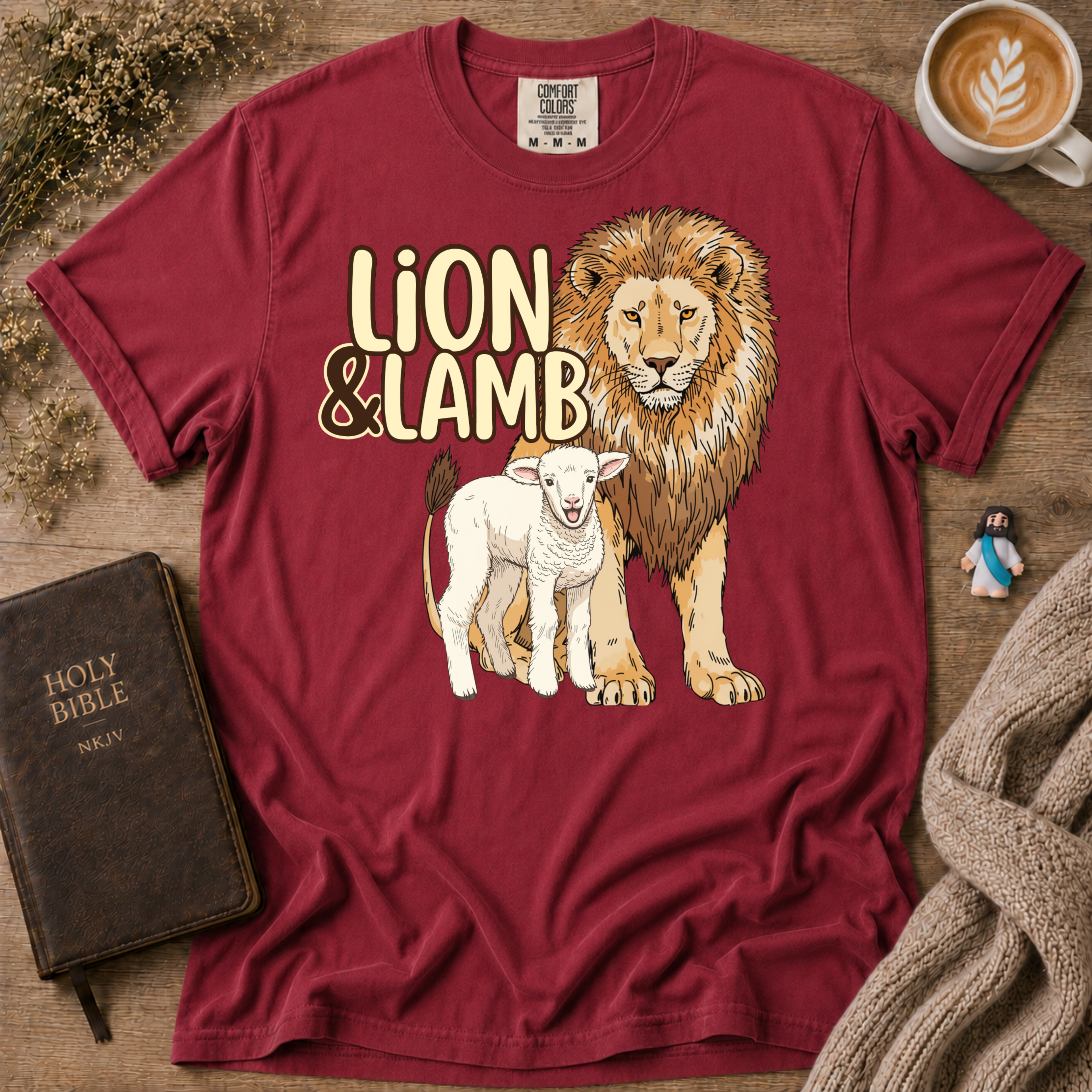 Lion&Lamb Logo T-Shirt | Christian Faith Graphic Tee