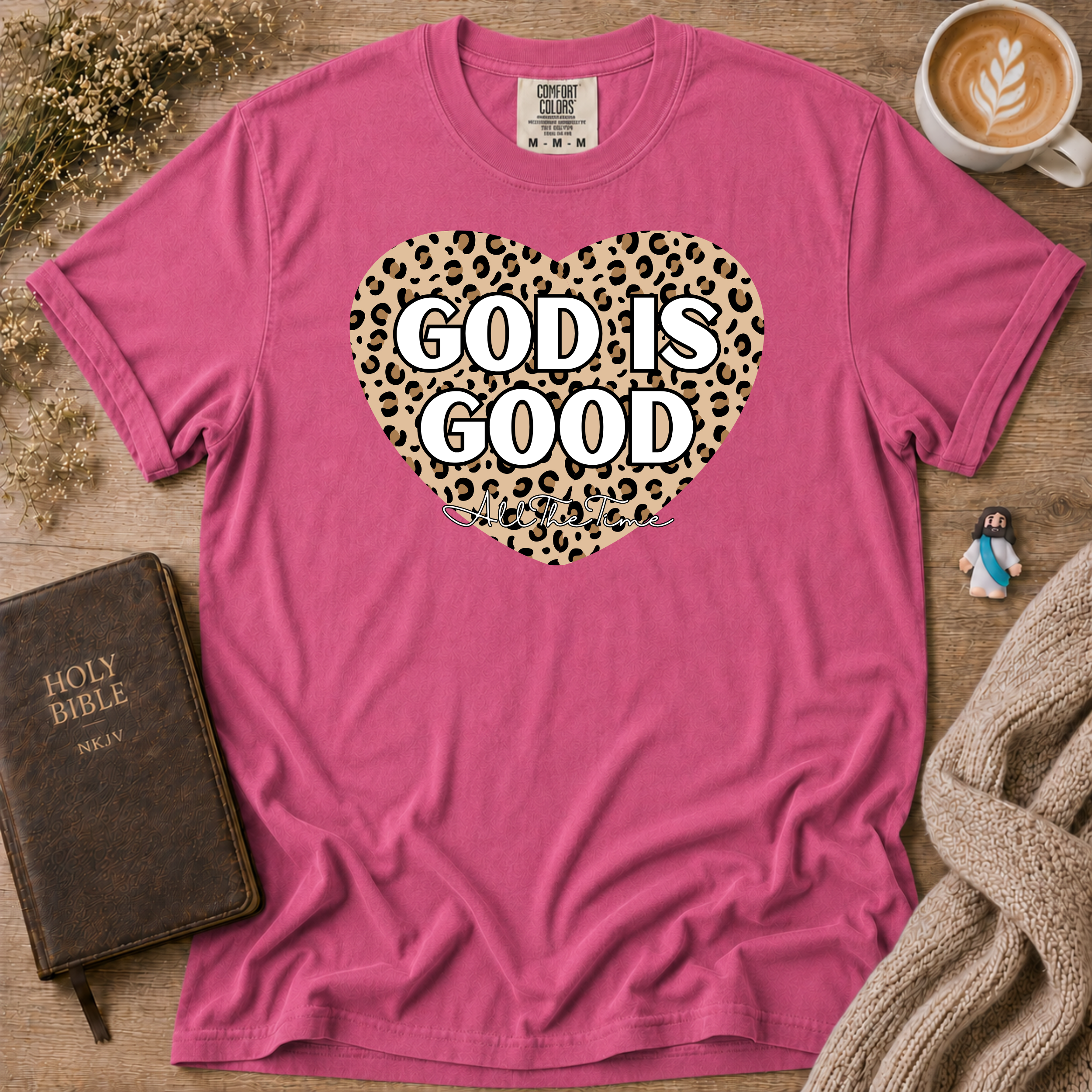 God Is Good Leopard T-Shirt | Christian Faith Graphic Tee