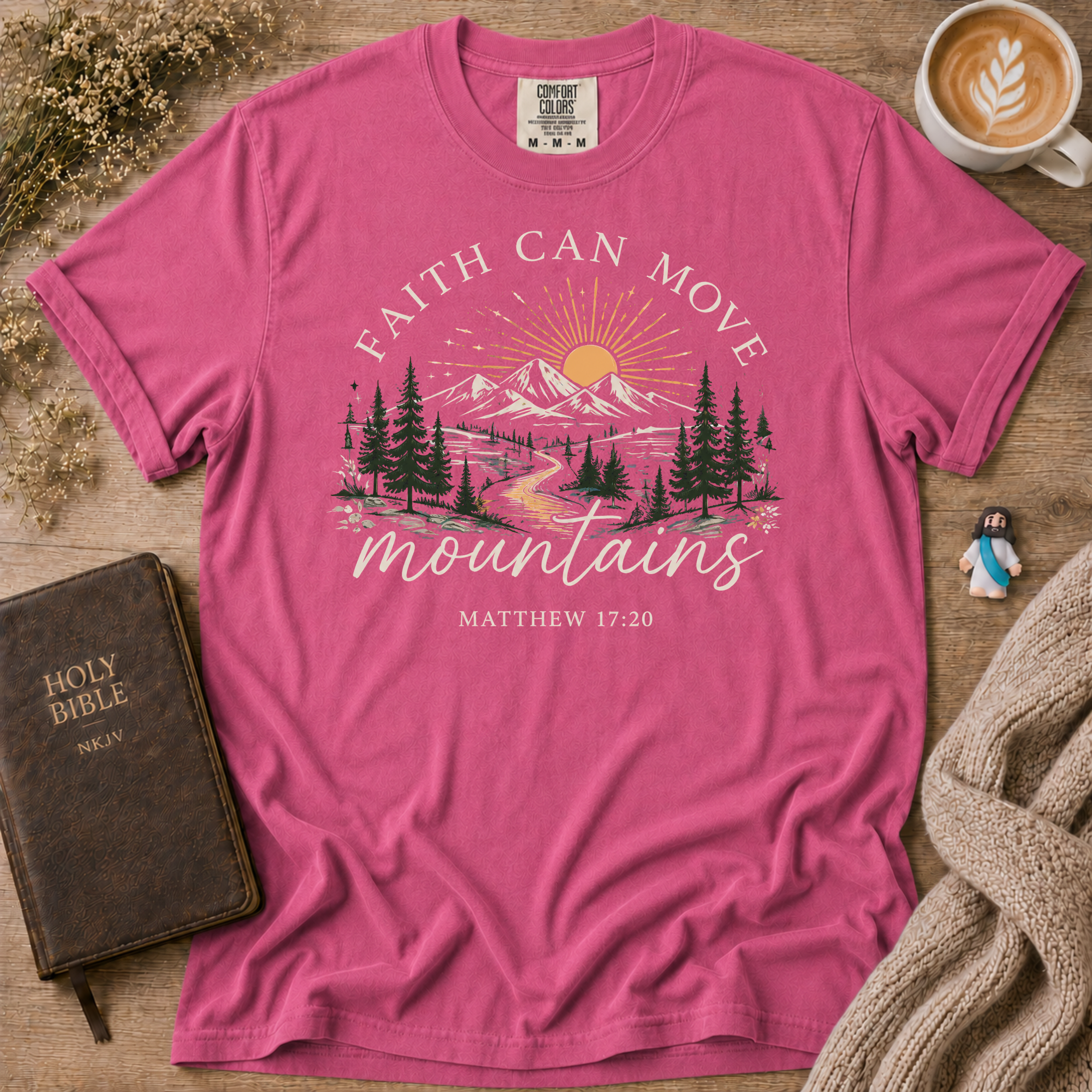 Faith Can Move Mountains T-Shirt | Christian Faith Graphic Tee
