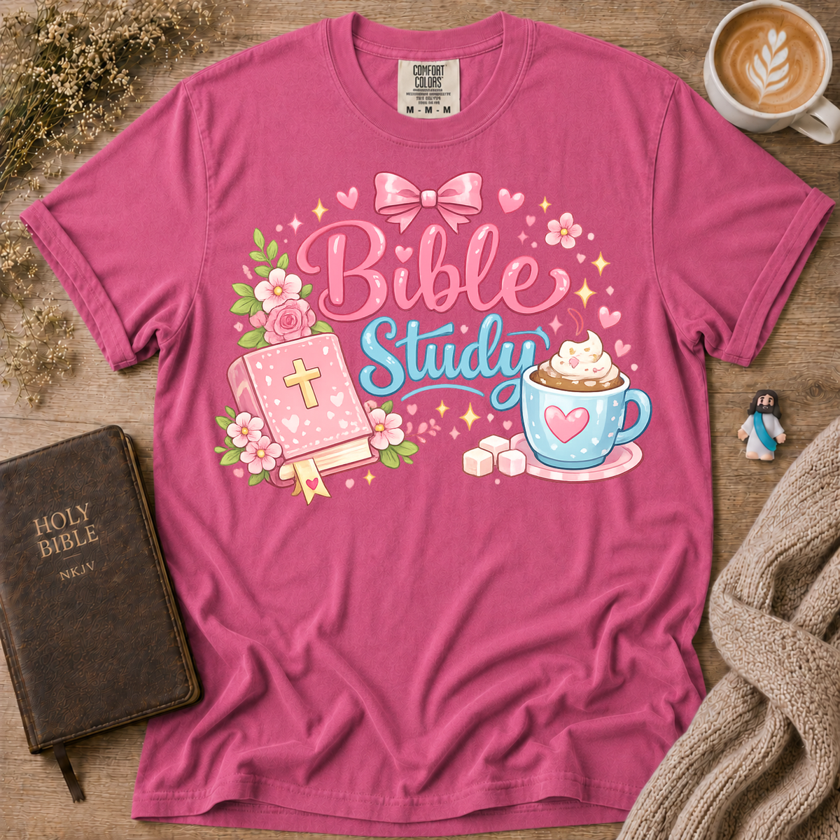 Bible Study Hot CoCo T-Shirt | Christian Faith Graphic Tee