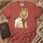 Lion&Lamb Image T-Shirt | Christian Faith Graphic Tee