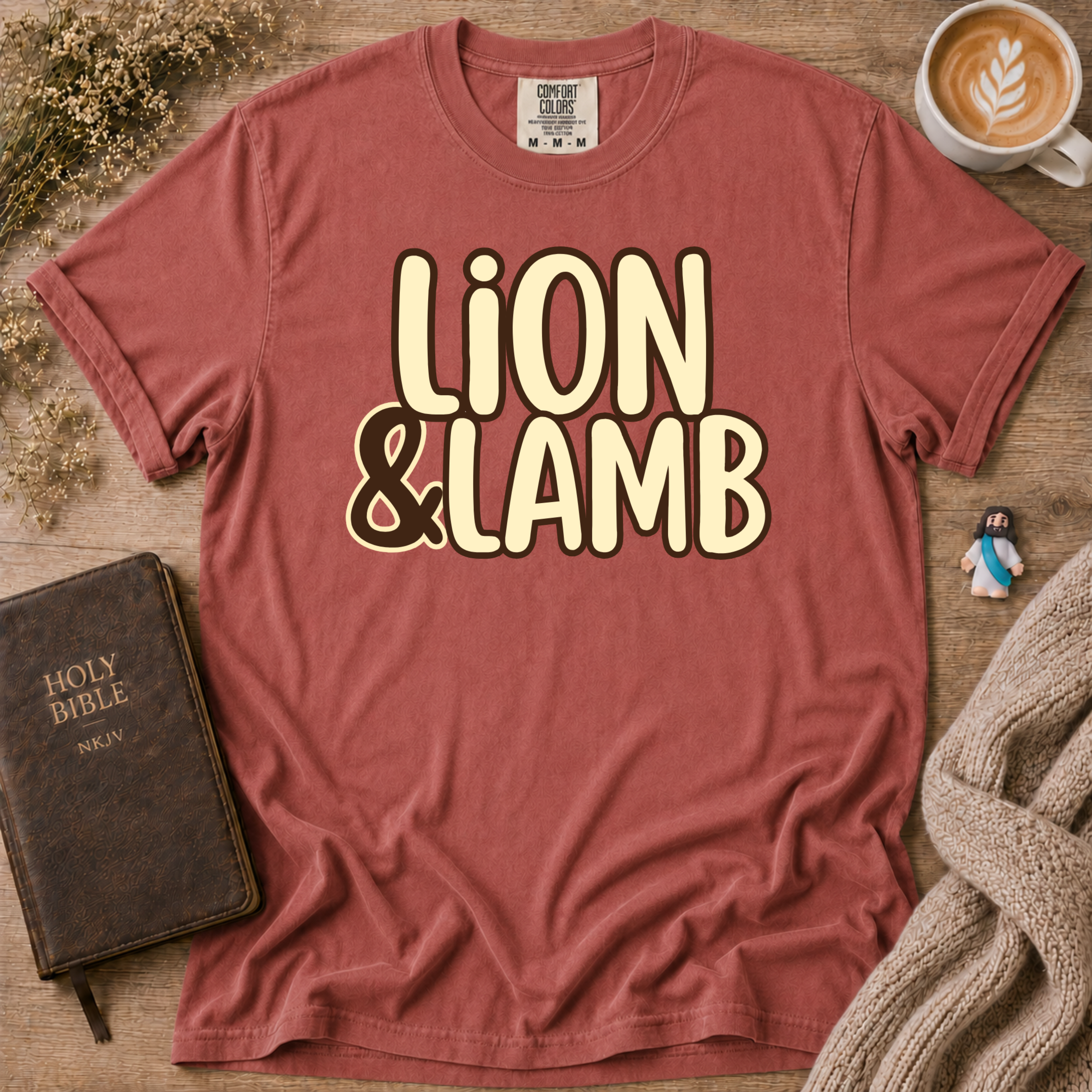Lion&Lamb Name T-Shirt | Christian Faith Graphic Tee