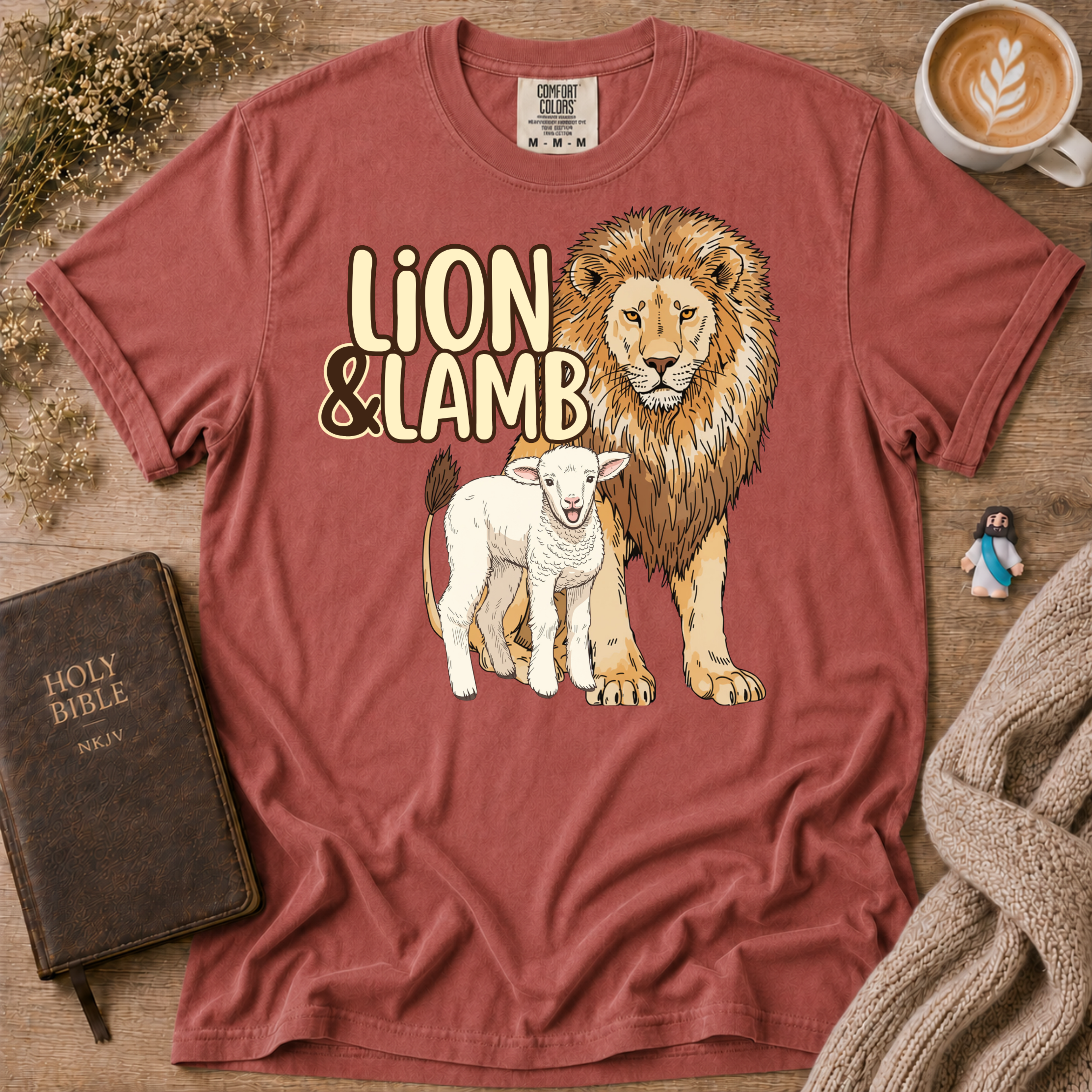 Lion&Lamb Logo T-Shirt | Christian Faith Graphic Tee