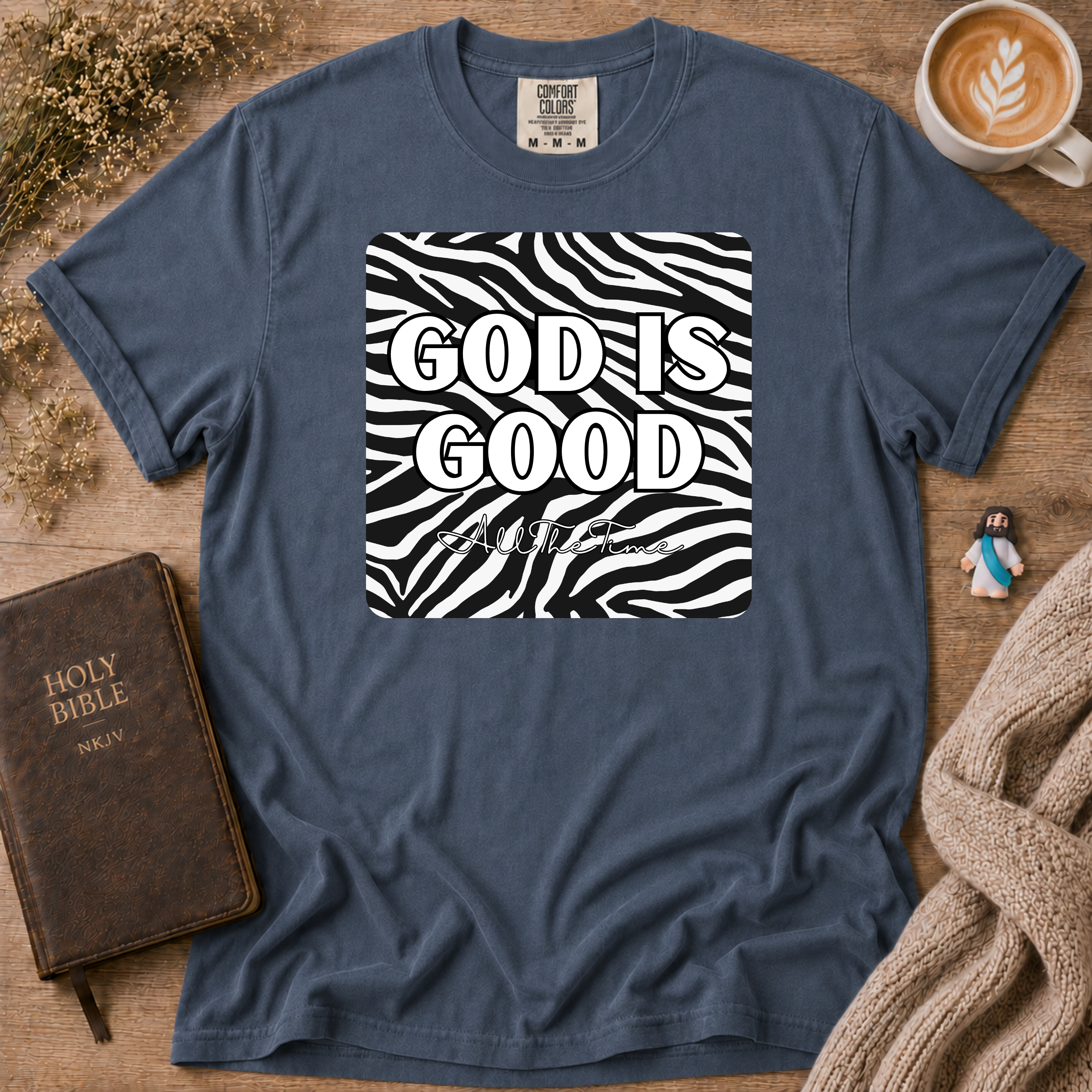 God Is Good Zebra T-Shirt | Christian Faith Graphic Tee