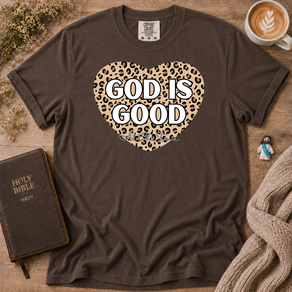 God Is Good Leopard T-Shirt | Christian Faith Graphic Tee