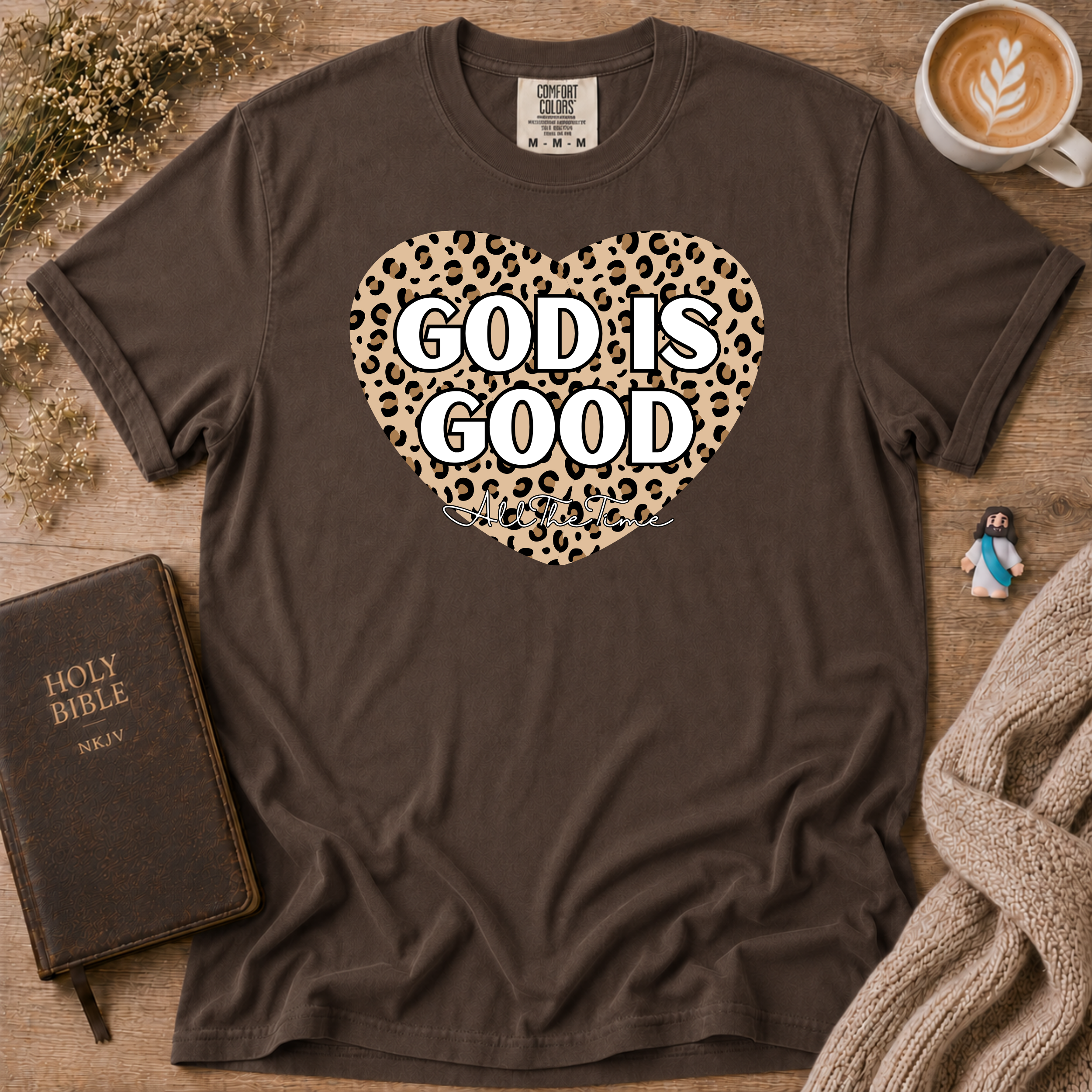 God Is Good Leopard T-Shirt | Christian Faith Graphic Tee