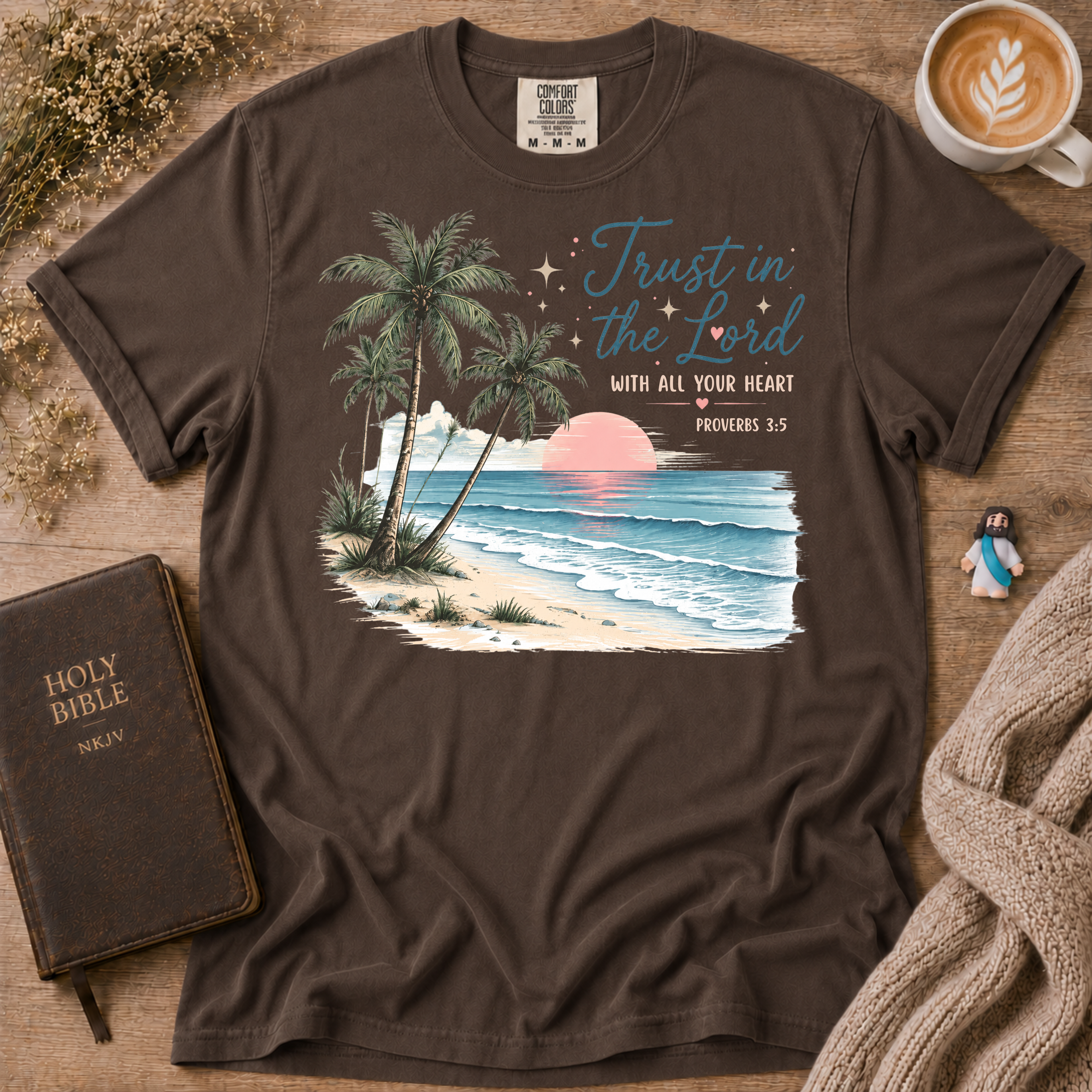 Trust In The Lord With All Your Heart T-Shirt | Christian Faith Graphic Tee