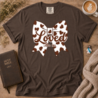 Chocolate Moo Moo Polka Dot Bow T-Shirt | Christian Faith Graphic Tee