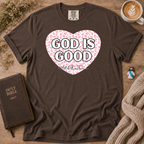 God Is Good Pink Leopard T-Shirt | Christian Faith Graphic Tee