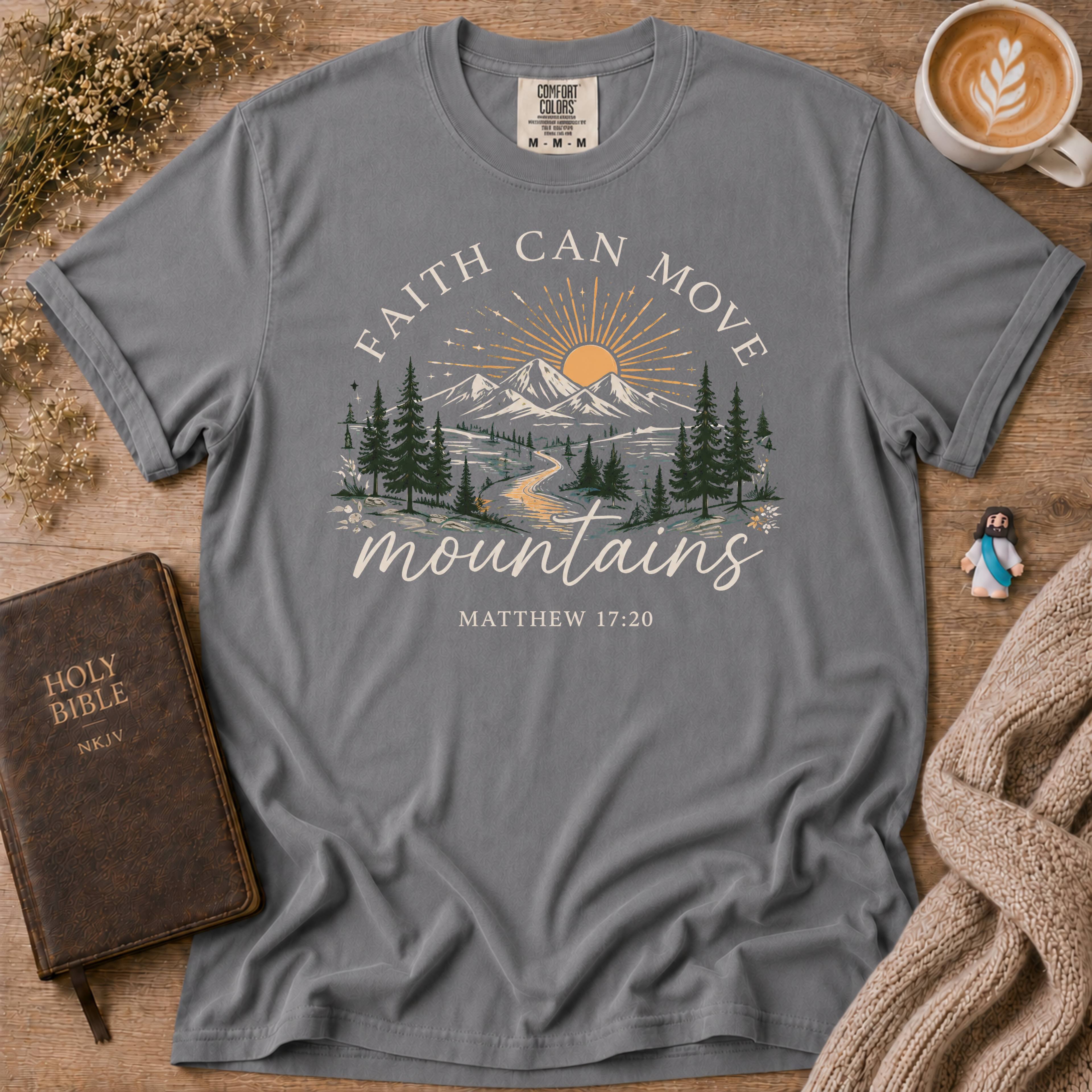 Faith Can Move Mountains T-Shirt | Christian Faith Graphic Tee