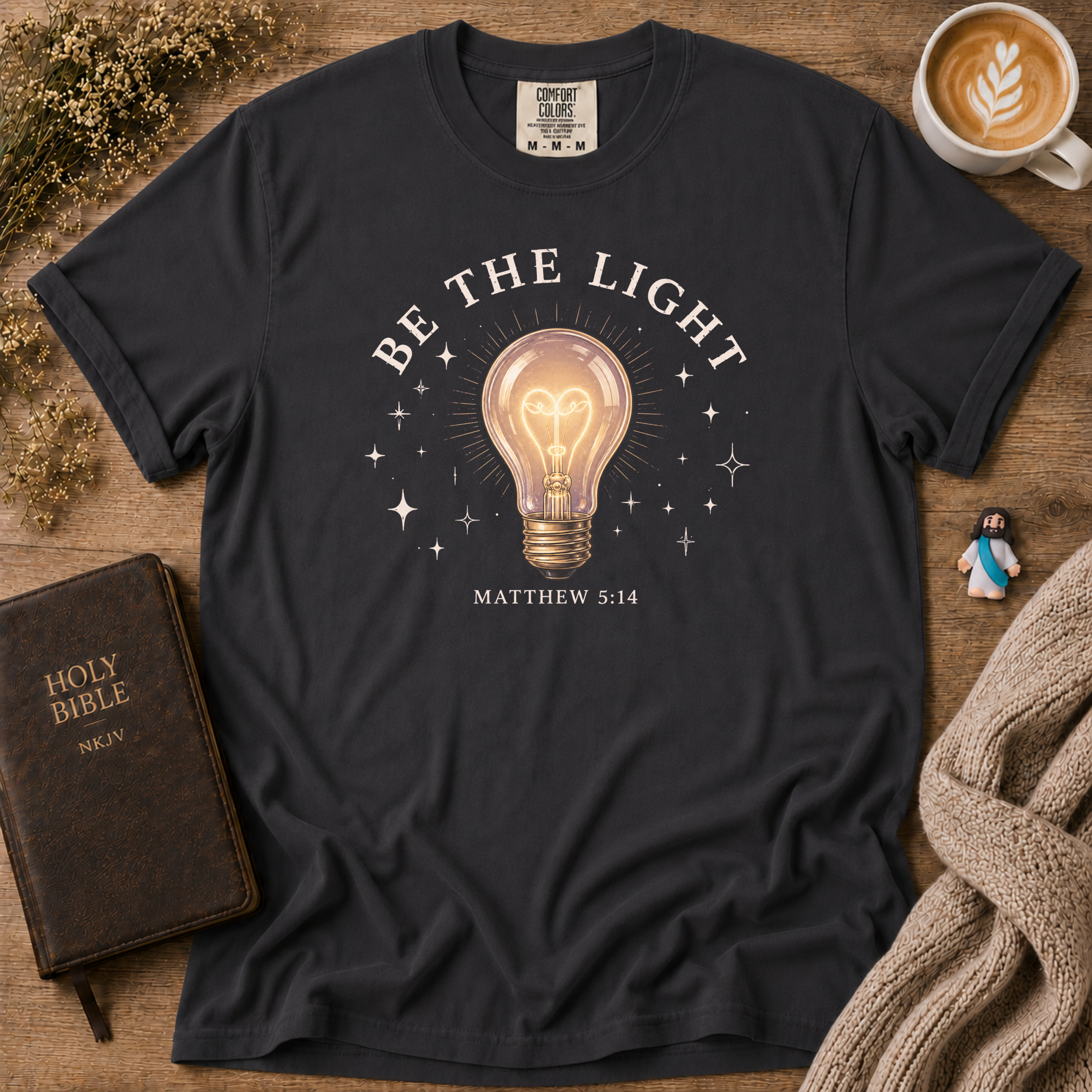 Be The Light T-Shirt | Christian Faith Graphic Tee