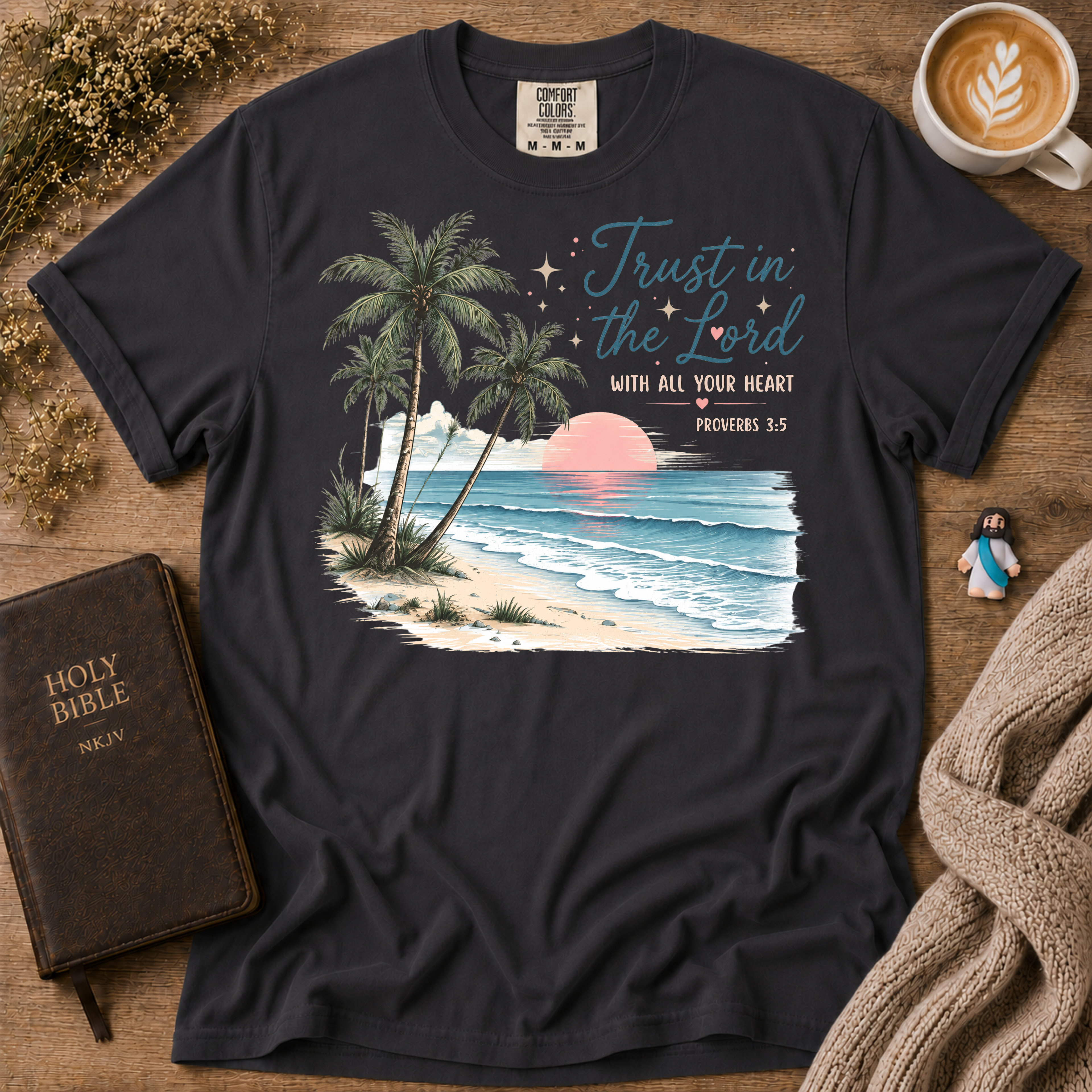 Trust In The Lord With All Your Heart T-Shirt | Christian Faith Graphic Tee