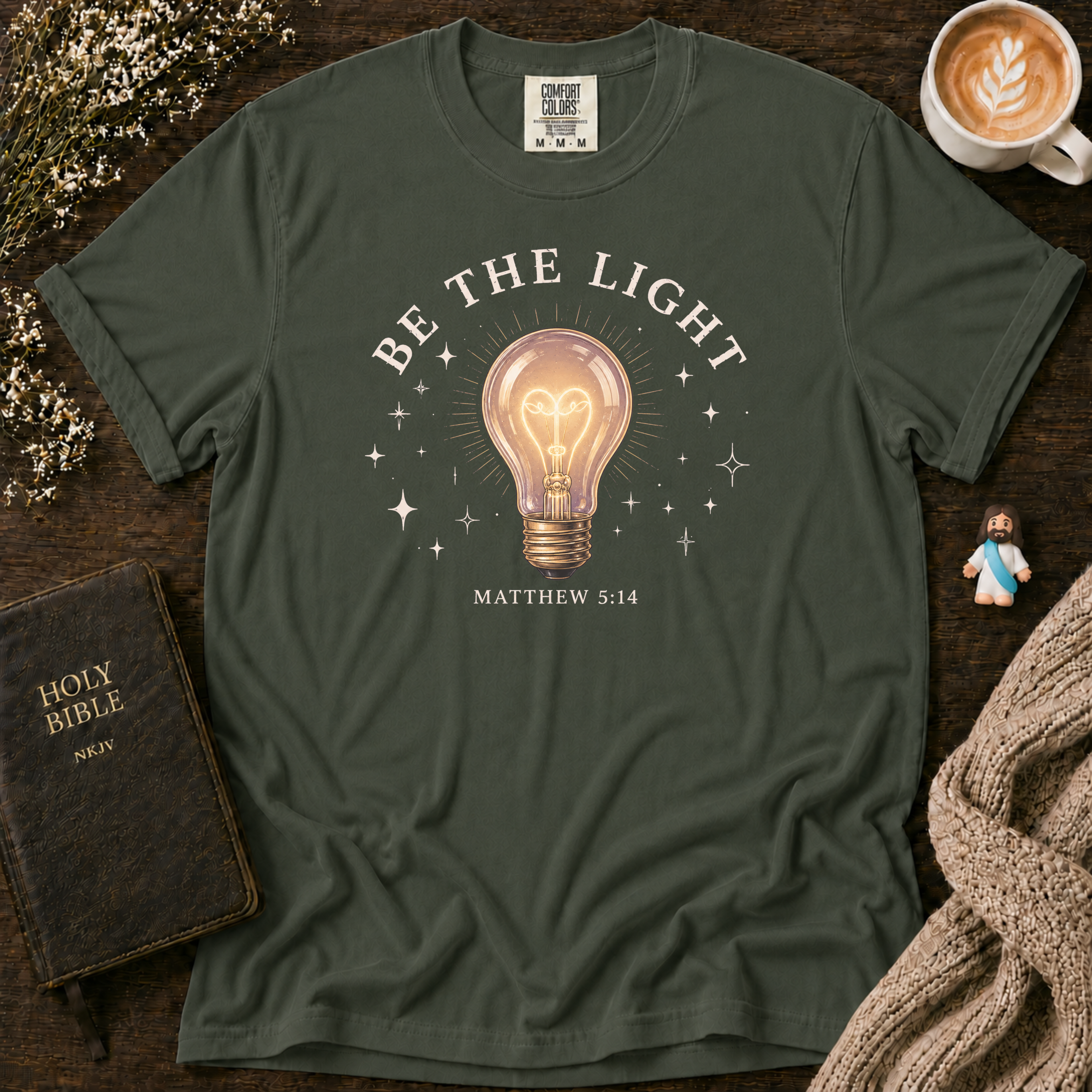 Be The Light T-Shirt | Christian Faith Graphic Tee