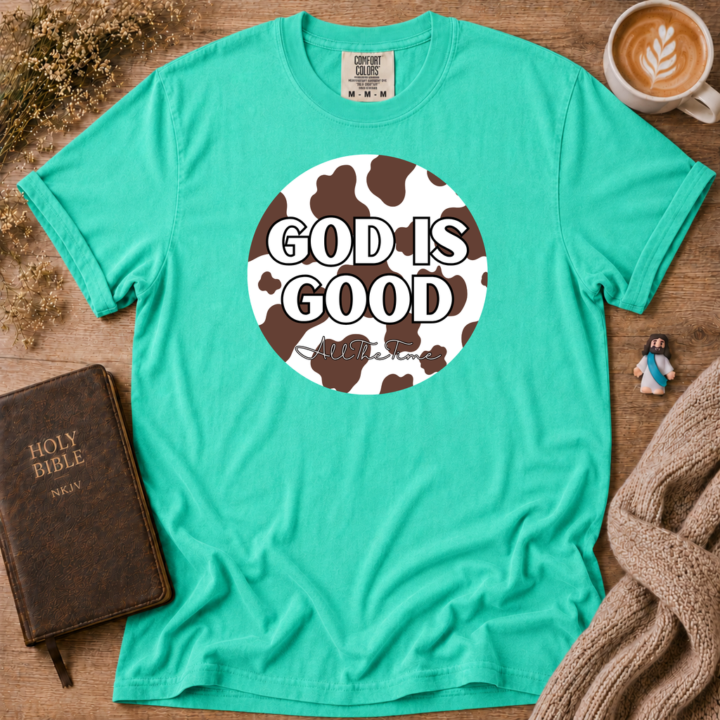 God Is Good Cowhide T-Shirt | Christian Faith Graphic Tee