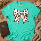 Chocolate Moo Moo Polka Dot Bow T-Shirt | Christian Faith Graphic Tee