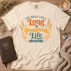 Job 5:26 Wheat T-Shirt | Christian Faith Graphic Tee