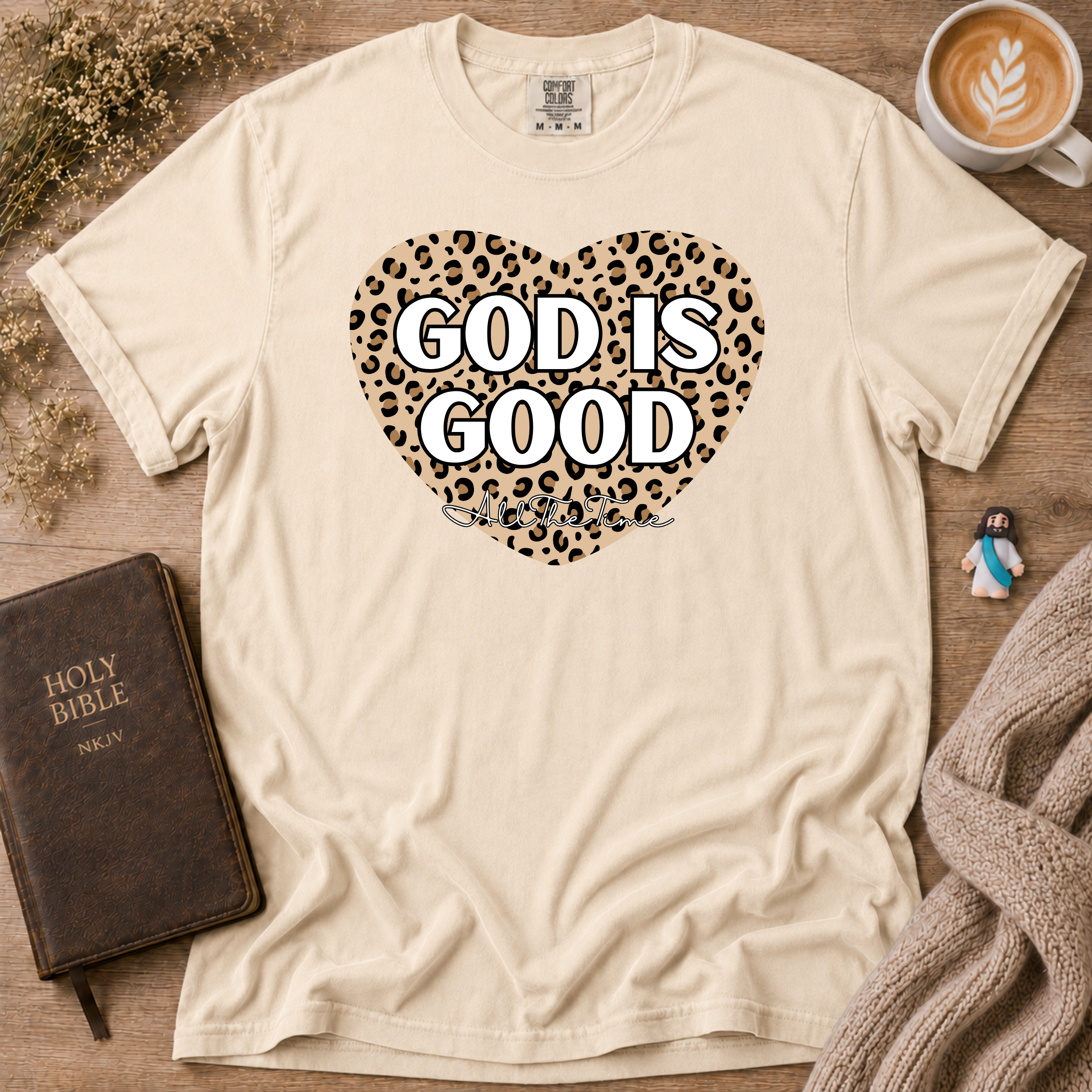 God Is Good Leopard T-Shirt | Christian Faith Graphic Tee