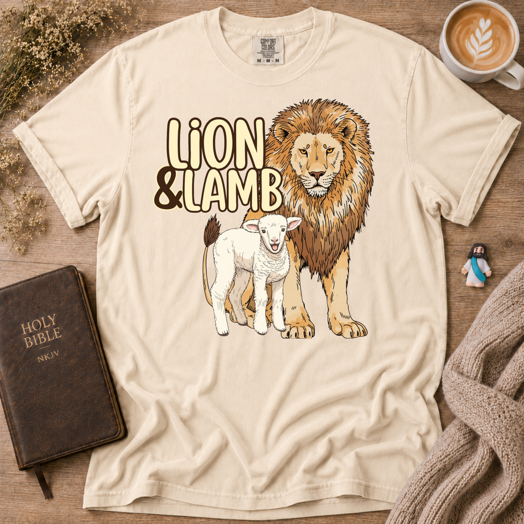 Lion&Lamb Logo T-Shirt | Christian Faith Graphic Tee
