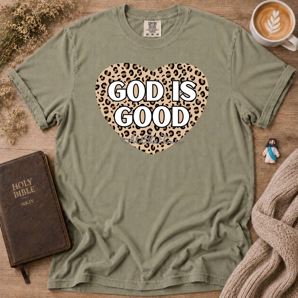 God Is Good Leopard T-Shirt | Christian Faith Graphic Tee