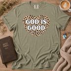 God Is Good Leopard T-Shirt | Christian Faith Graphic Tee