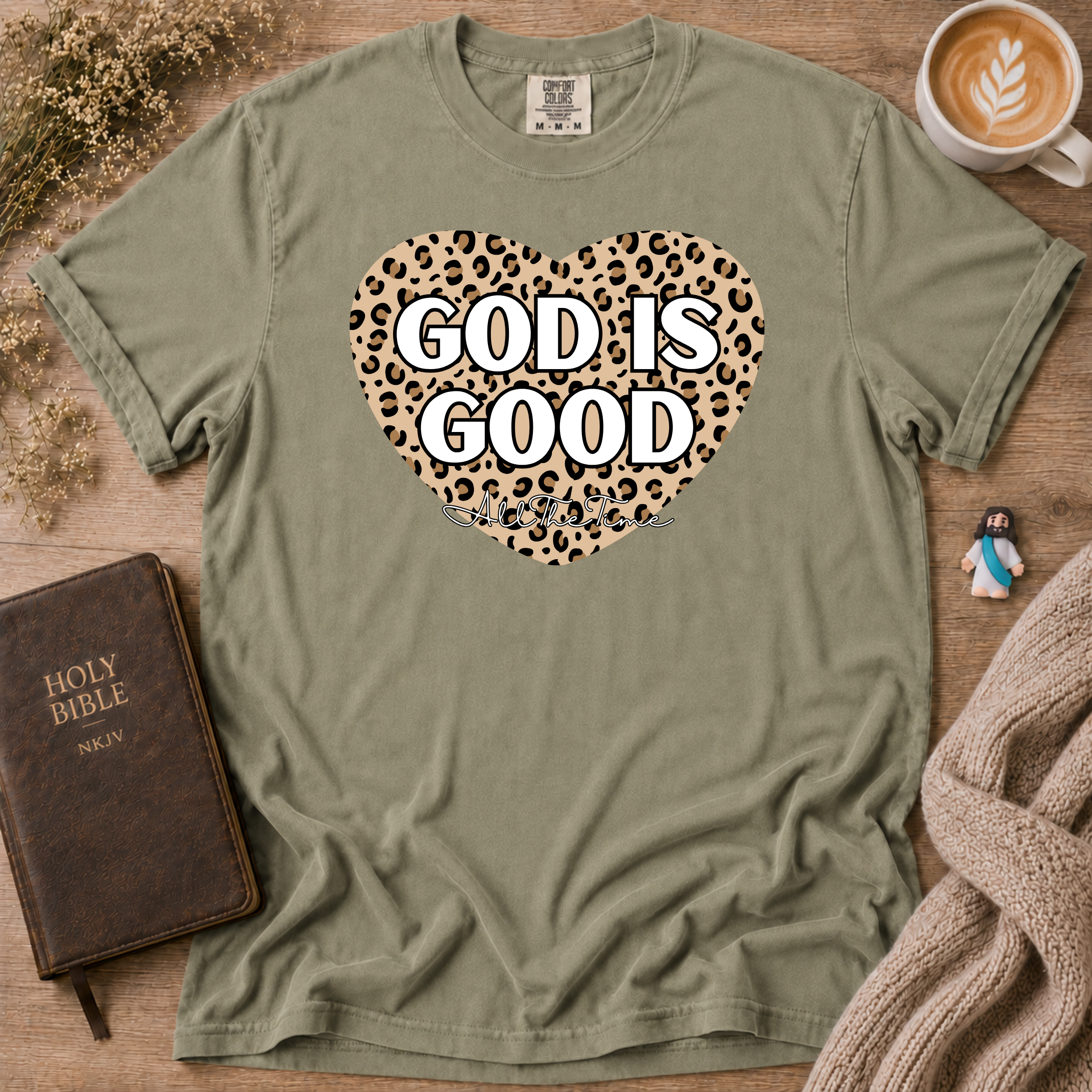 God Is Good Leopard T-Shirt | Christian Faith Graphic Tee