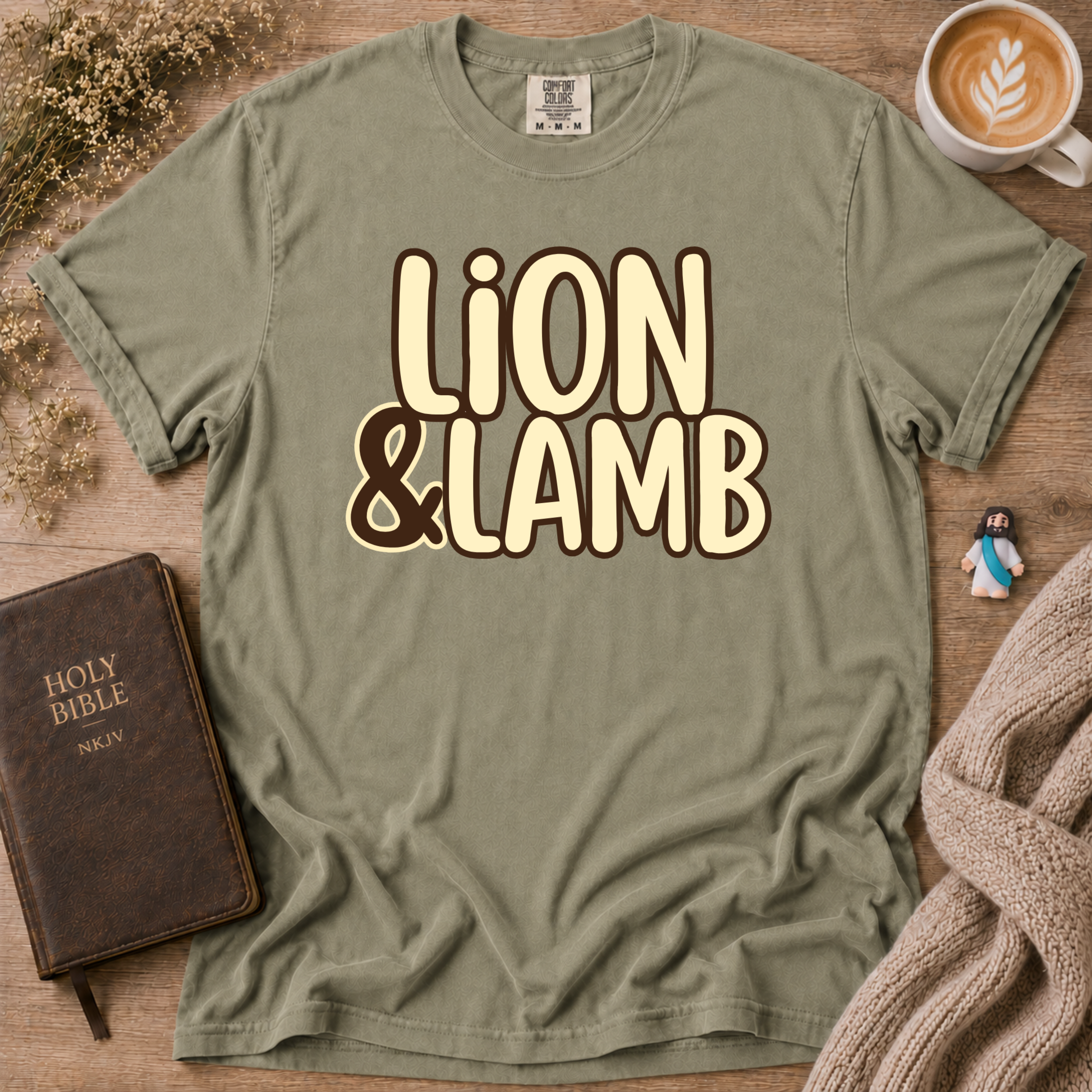 Lion&Lamb Name T-Shirt | Christian Faith Graphic Tee