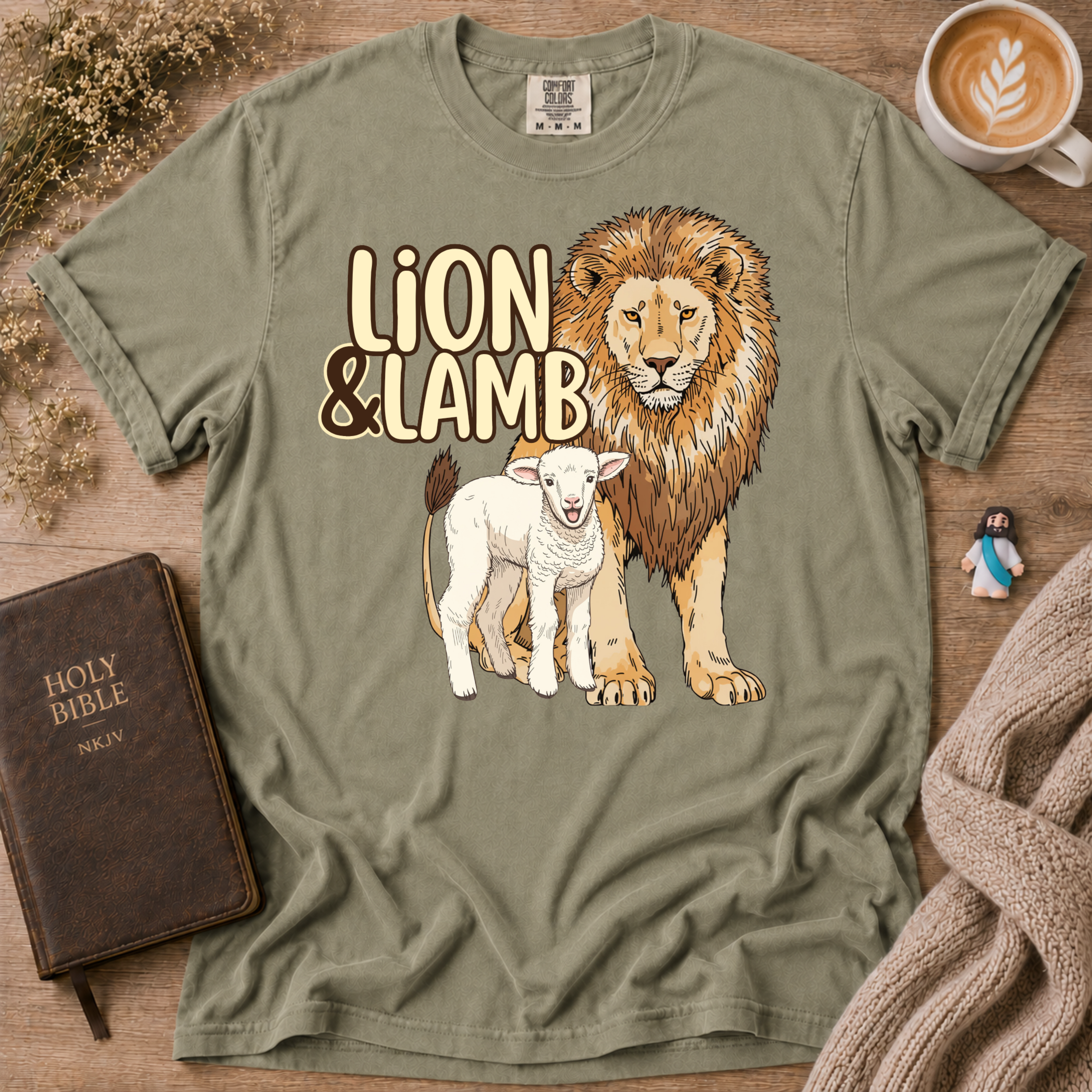 Lion&Lamb Logo T-Shirt | Christian Faith Graphic Tee
