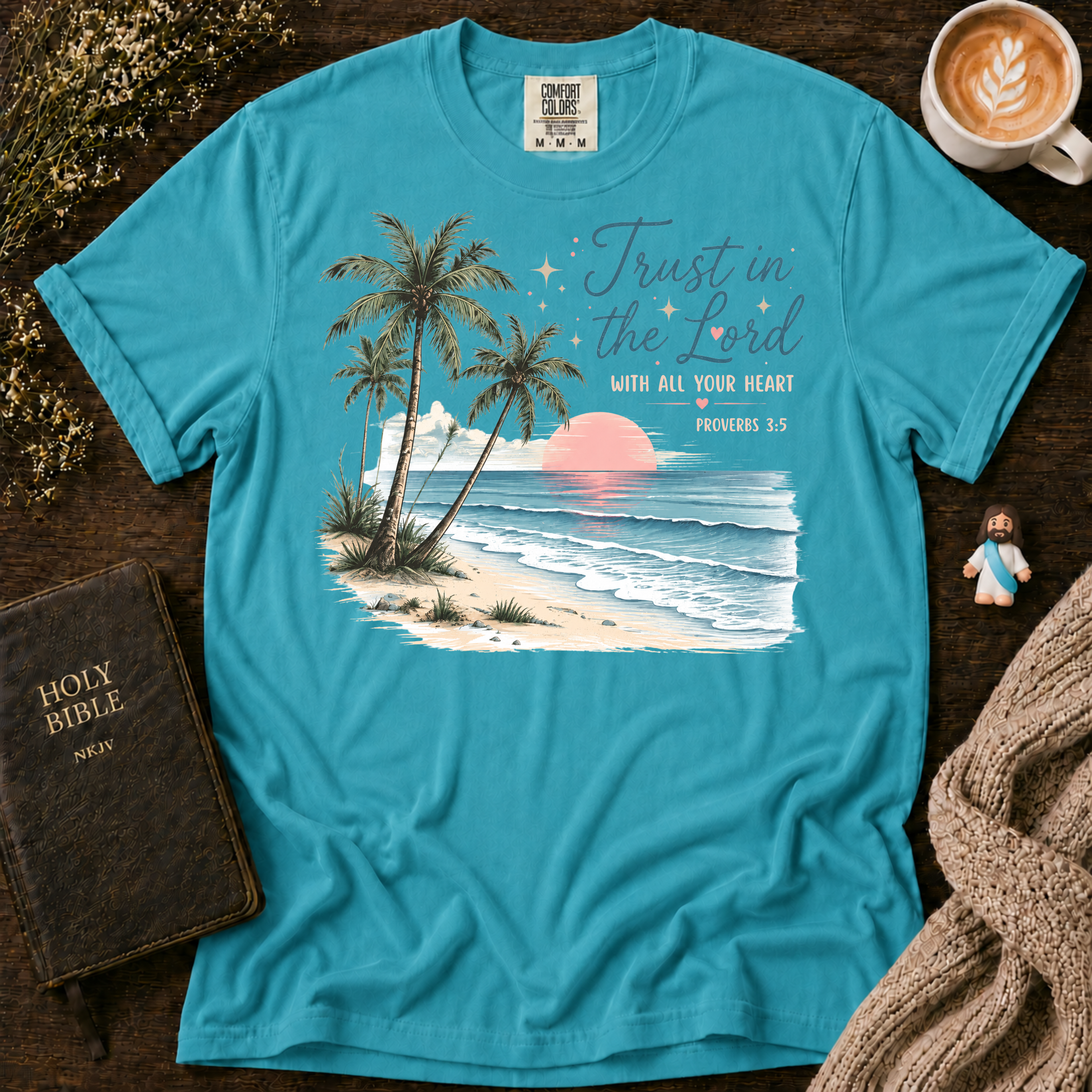Trust In The Lord With All Your Heart T-Shirt | Christian Faith Graphic Tee