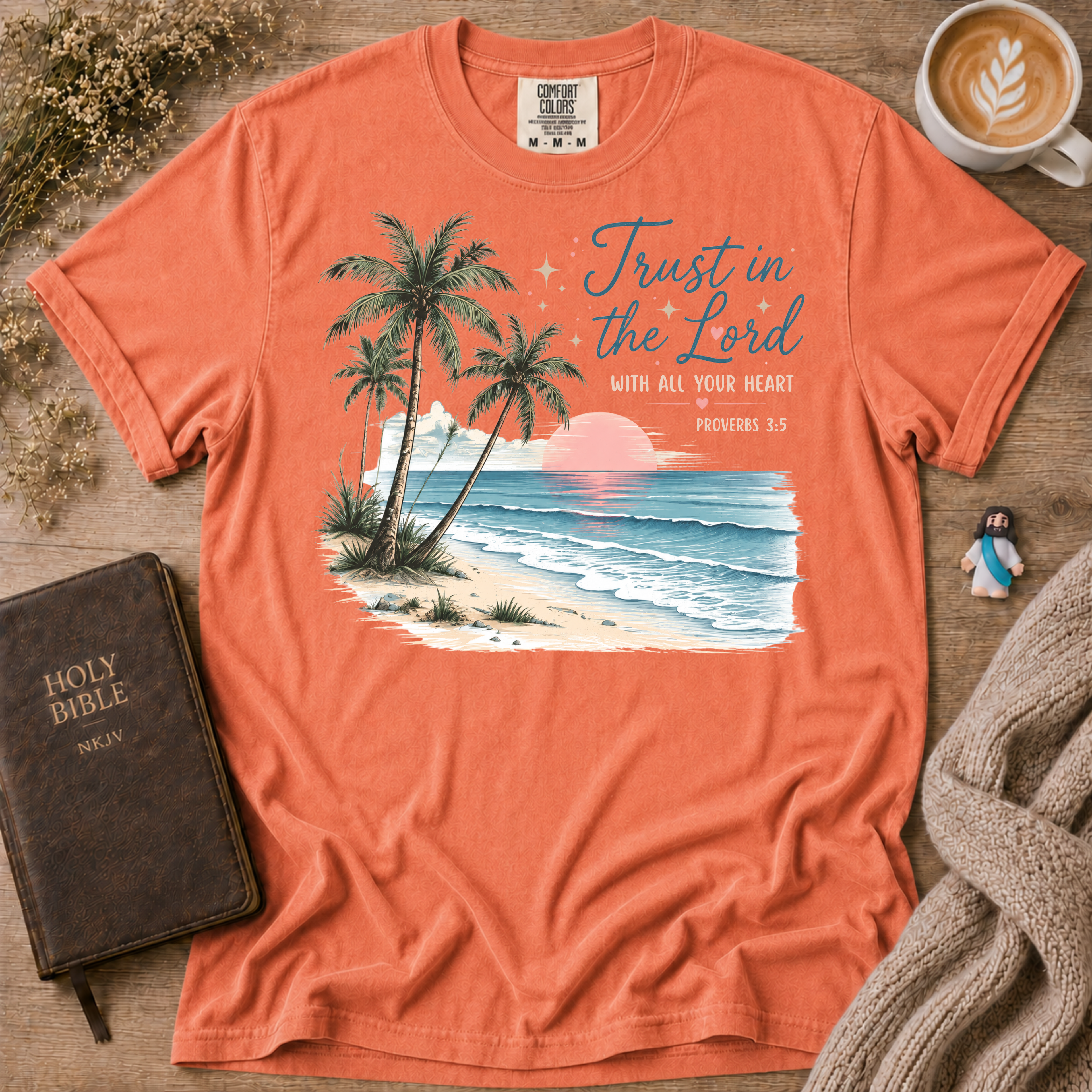 Trust In The Lord With All Your Heart T-Shirt | Christian Faith Graphic Tee