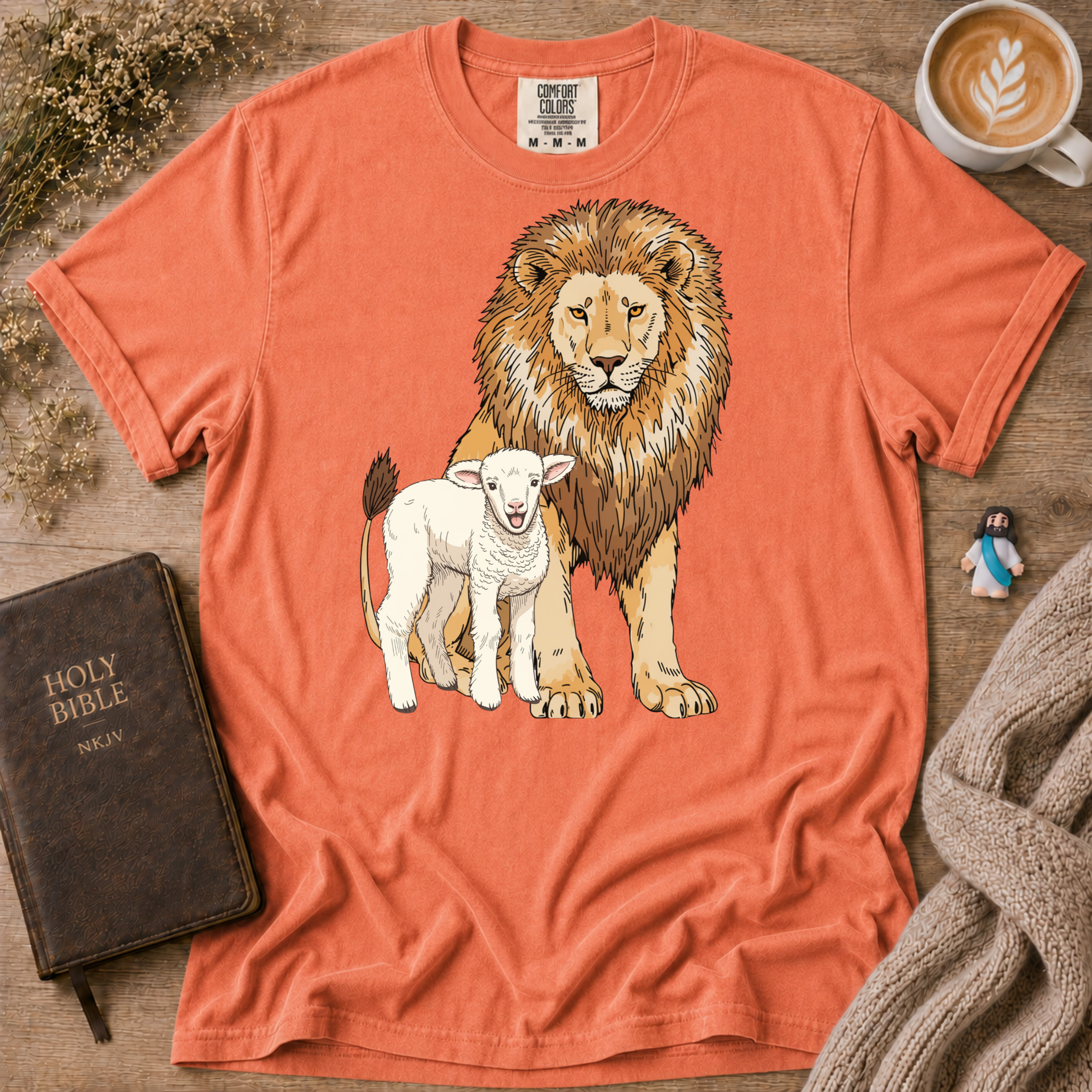 Lion&Lamb Image T-Shirt | Christian Faith Graphic Tee