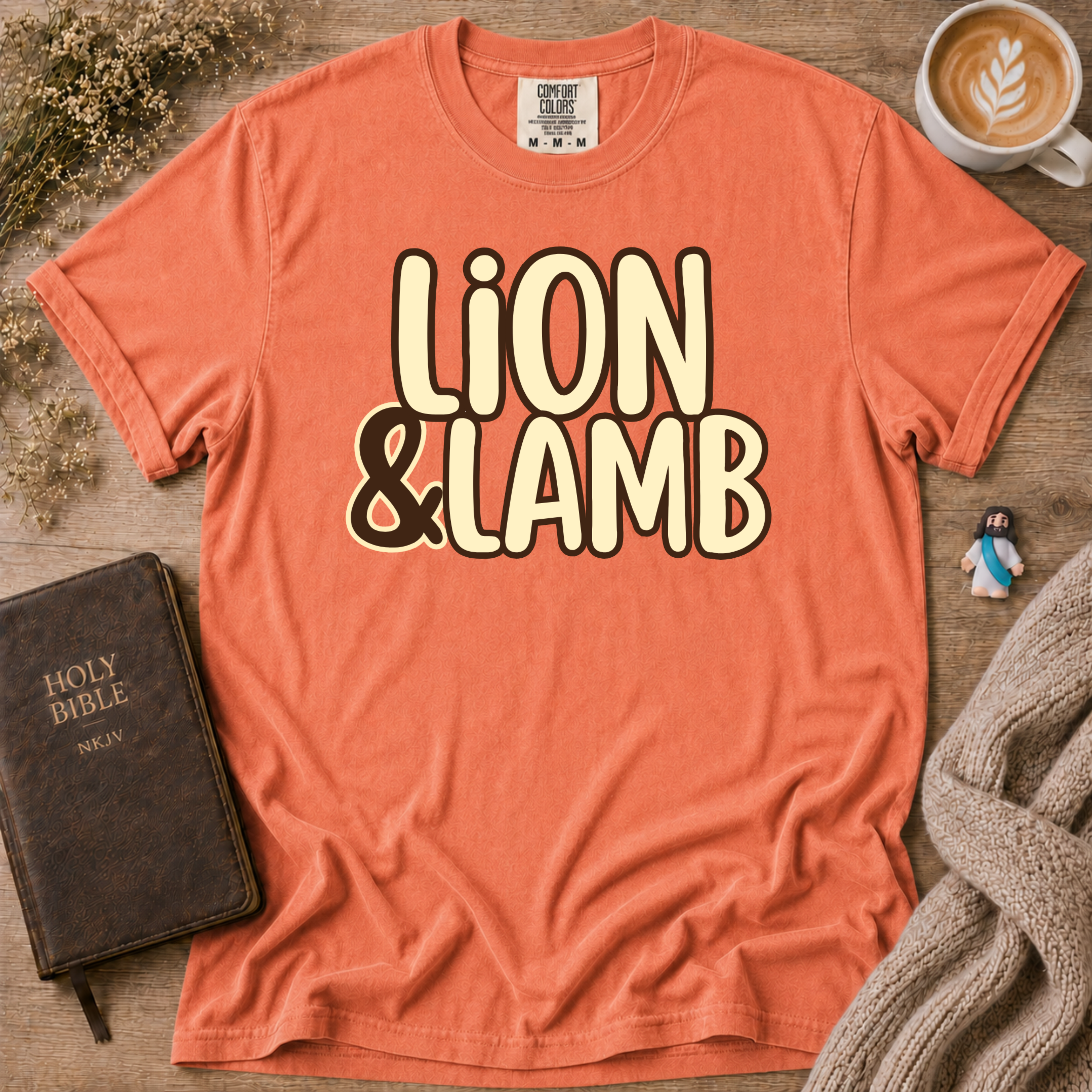 Lion&Lamb Name T-Shirt | Christian Faith Graphic Tee
