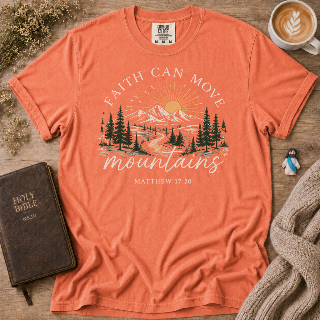 Faith Can Move Mountains T-Shirt | Christian Faith Graphic Tee