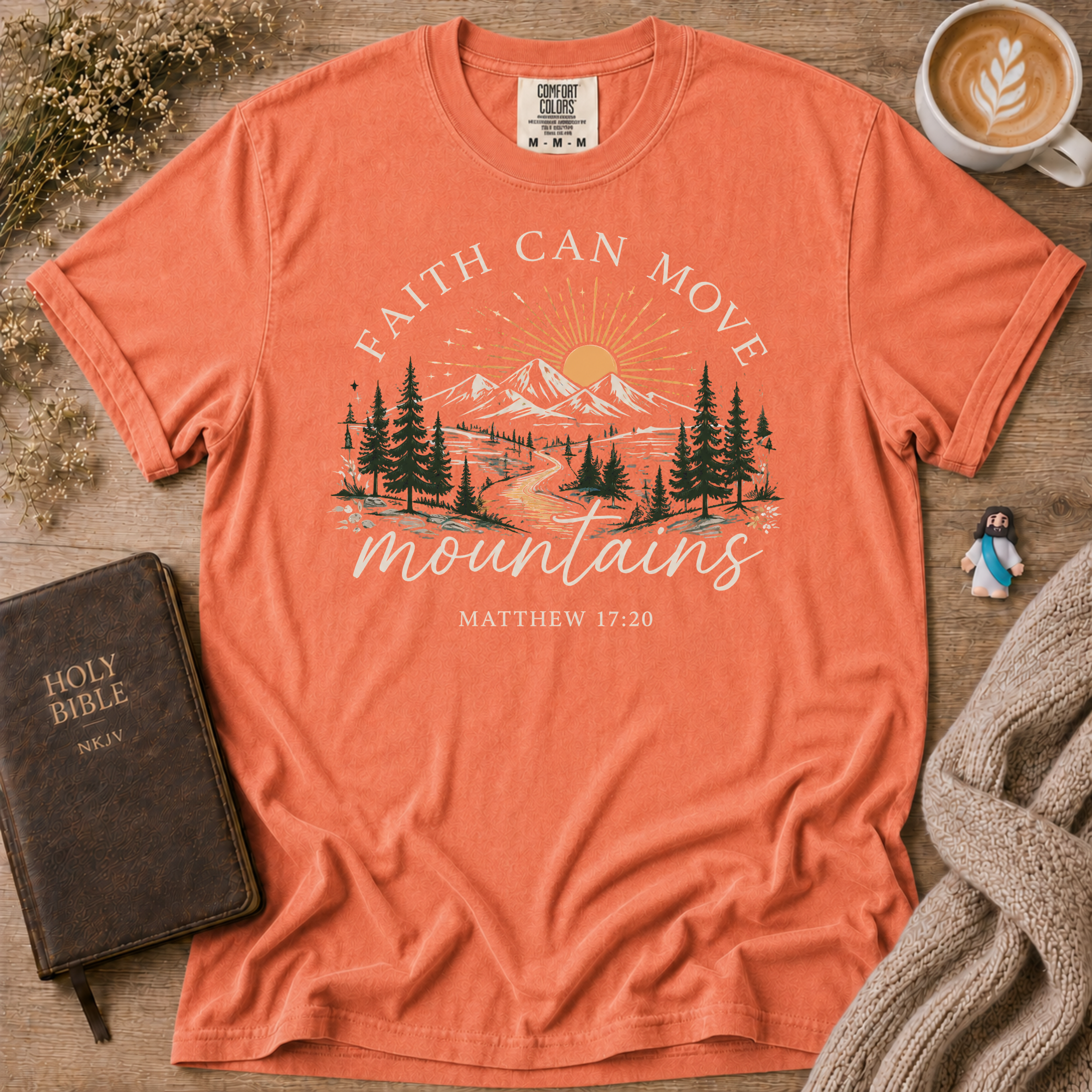 Faith Can Move Mountains T-Shirt | Christian Faith Graphic Tee