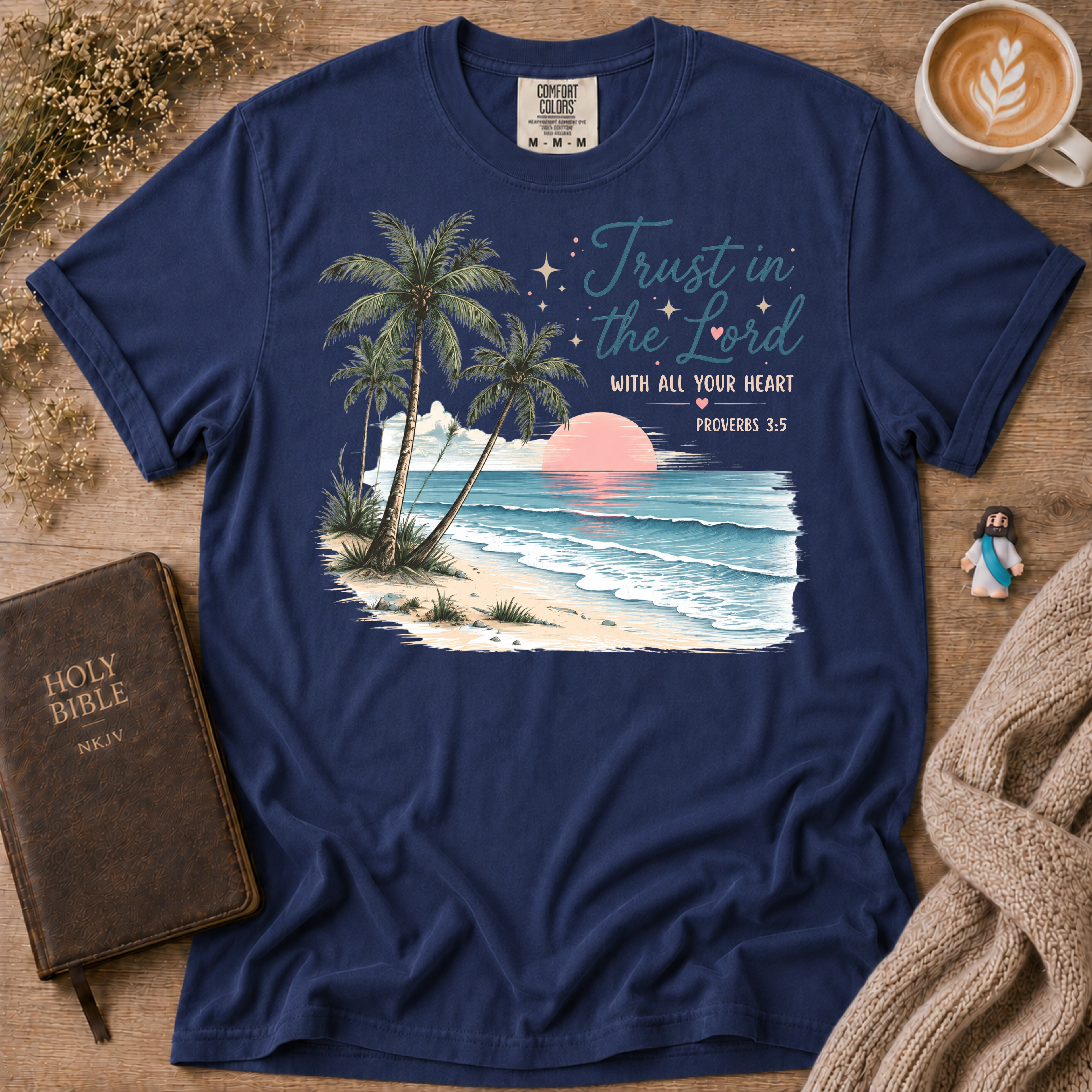 Trust In The Lord With All Your Heart T-Shirt | Christian Faith Graphic Tee