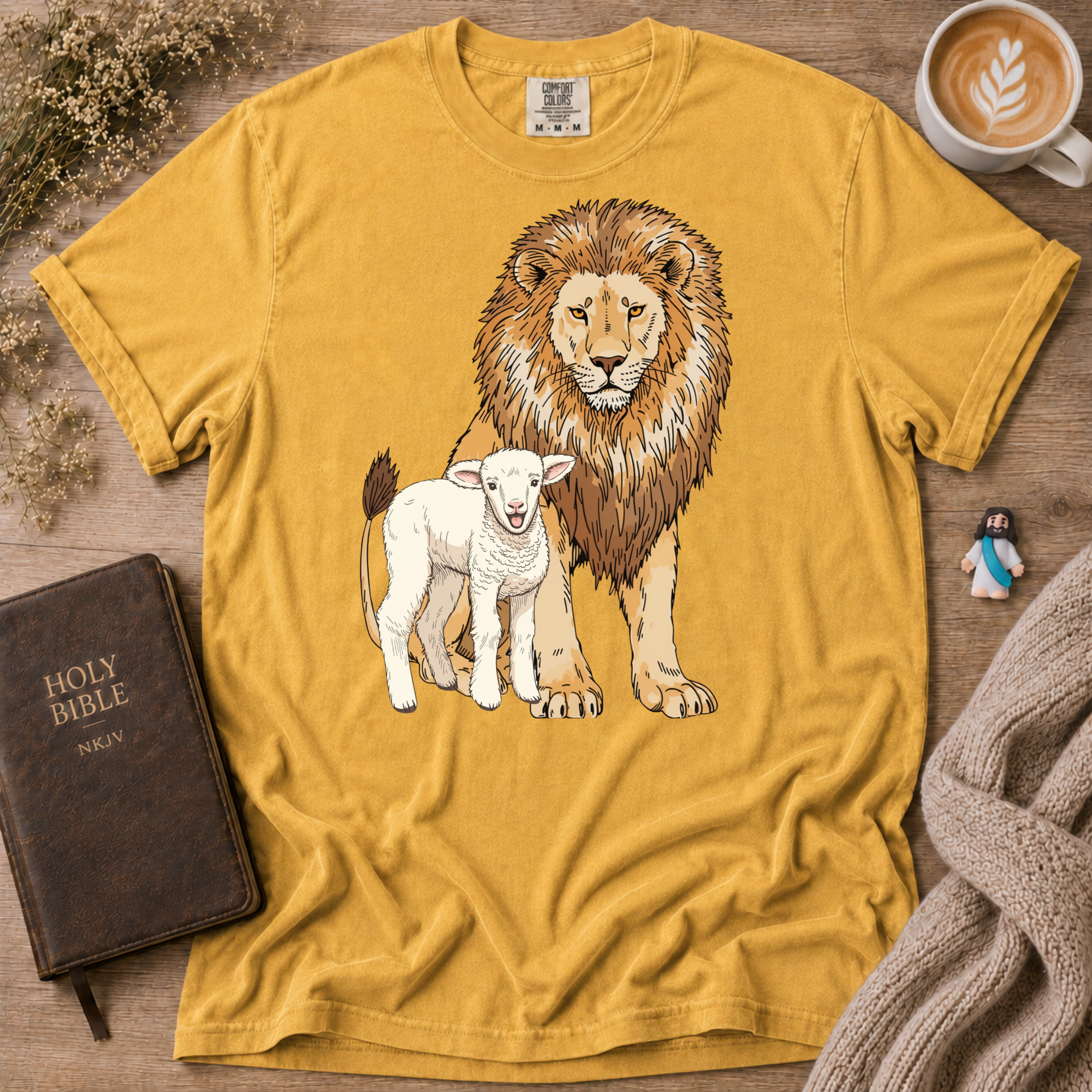 Lion&Lamb Image T-Shirt | Christian Faith Graphic Tee