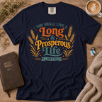 Job 5:26 Wheat T-Shirt | Christian Faith Graphic Tee