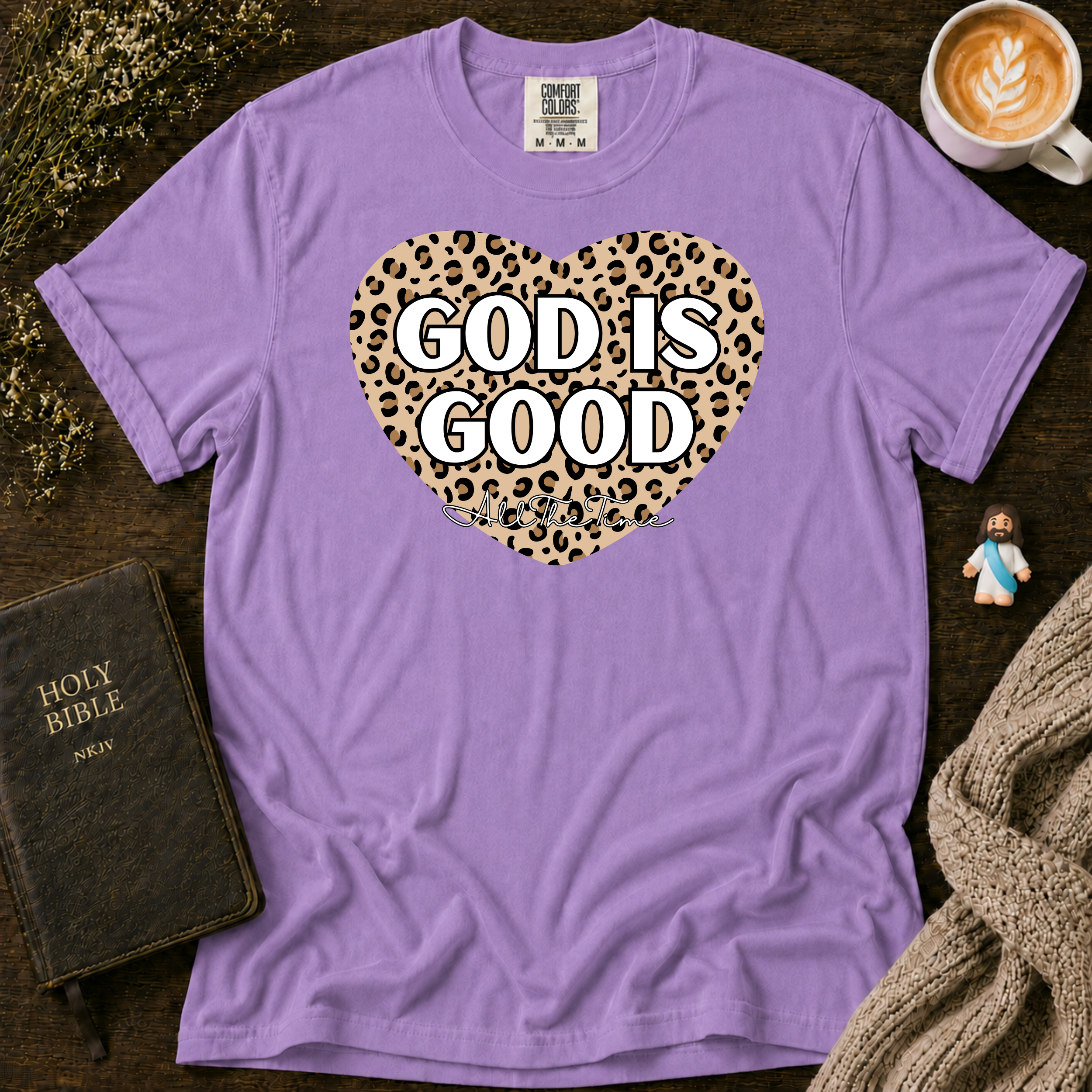God Is Good Leopard T-Shirt | Christian Faith Graphic Tee