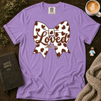 Chocolate Moo Moo Polka Dot Bow T-Shirt | Christian Faith Graphic Tee