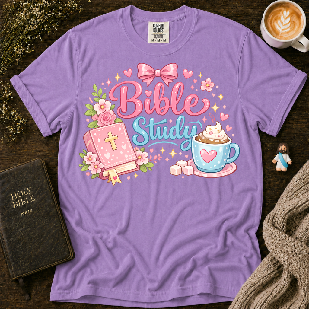Bible Study Hot CoCo T-Shirt | Christian Faith Graphic Tee