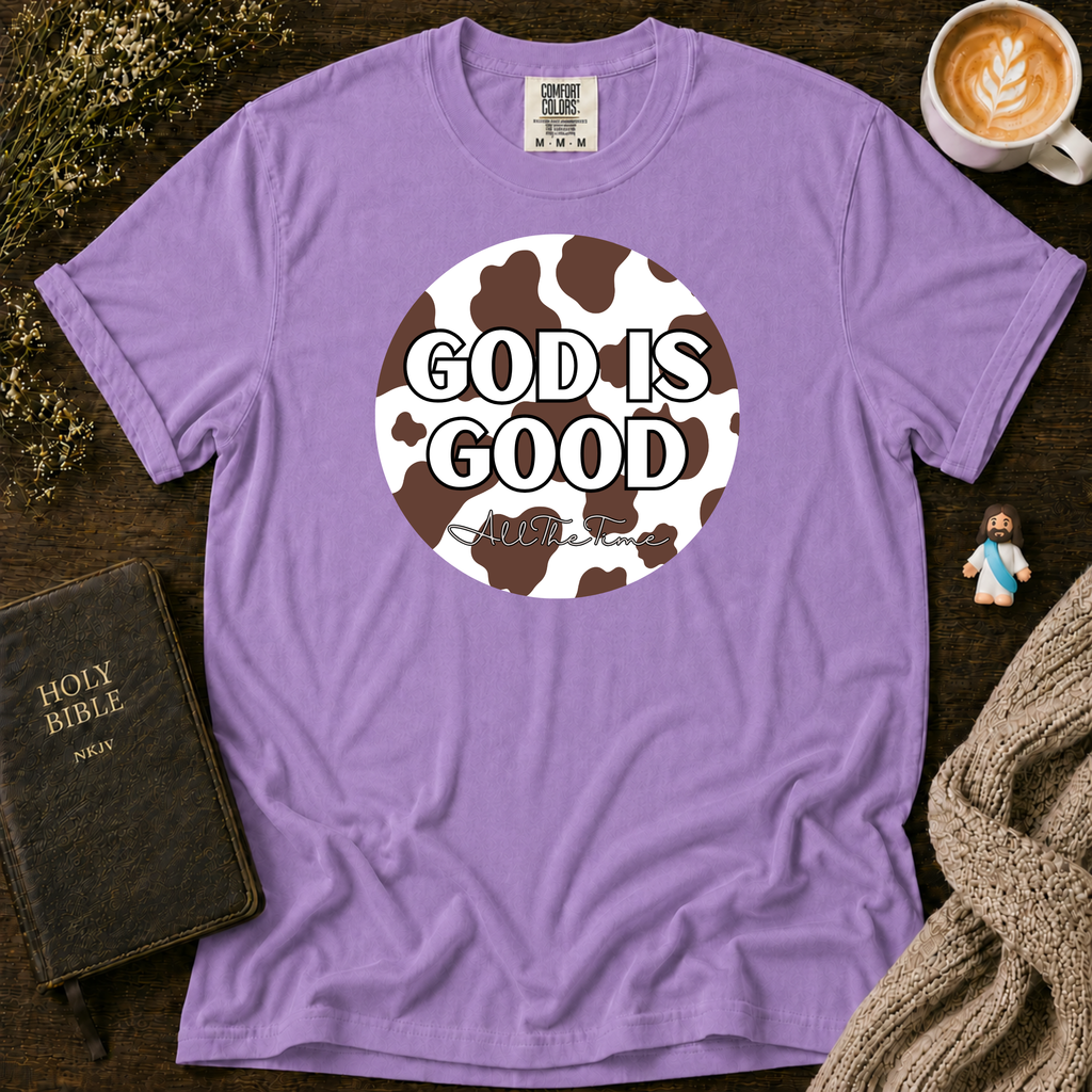 God Is Good Cowhide T-Shirt | Christian Faith Graphic Tee