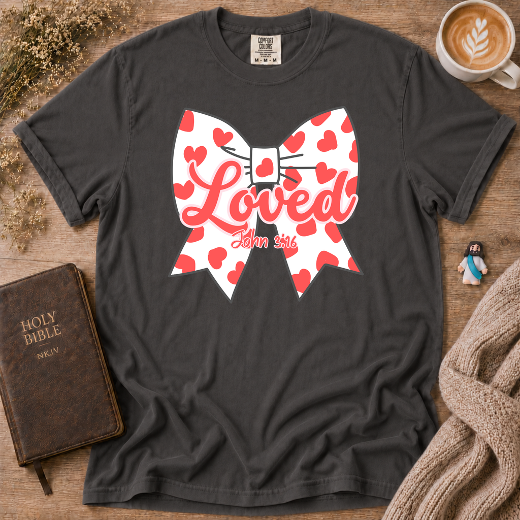 Red Polka Dot Bow T-Shirt | Christian Faith Graphic Tee