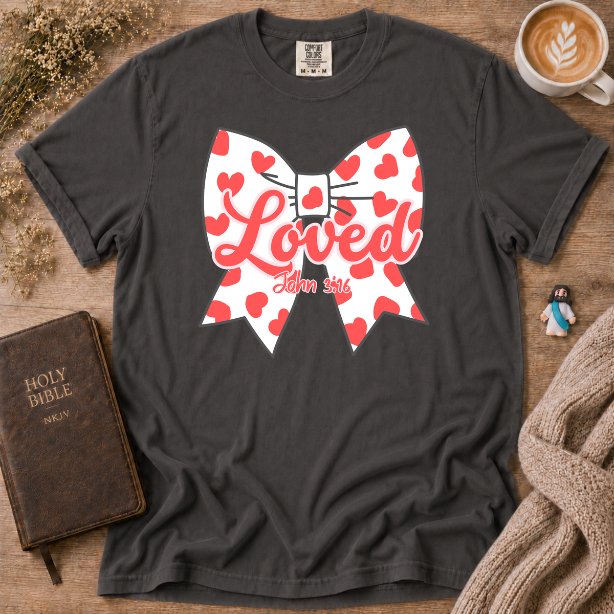 Red Polka Dot Bow T-Shirt | Christian Faith Graphic Tee