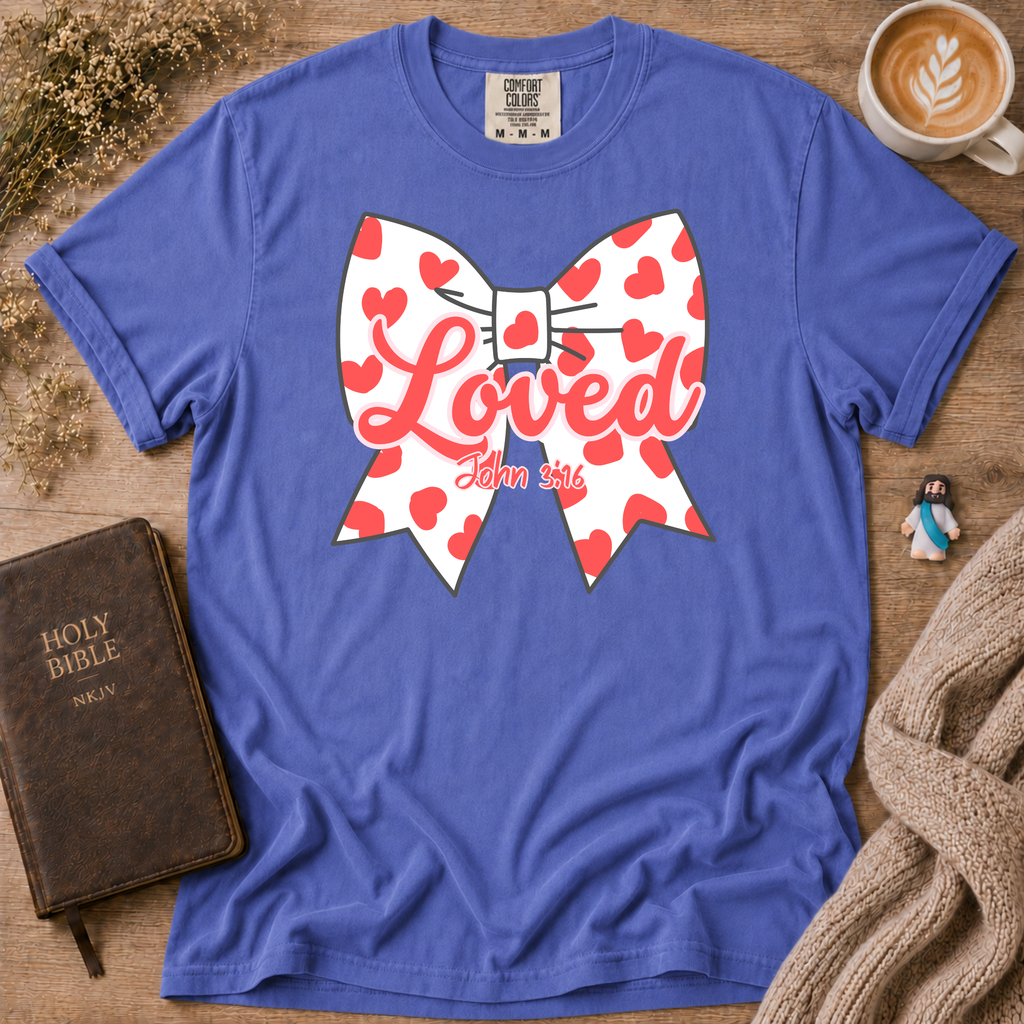 Red Polka Dot Bow T-Shirt | Christian Faith Graphic Tee