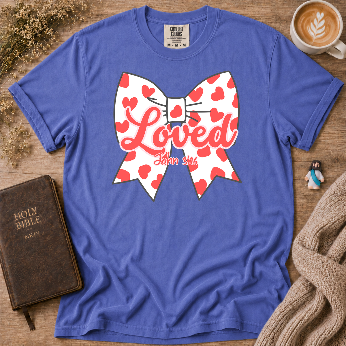 Red Polka Dot Bow T-Shirt | Christian Faith Graphic Tee